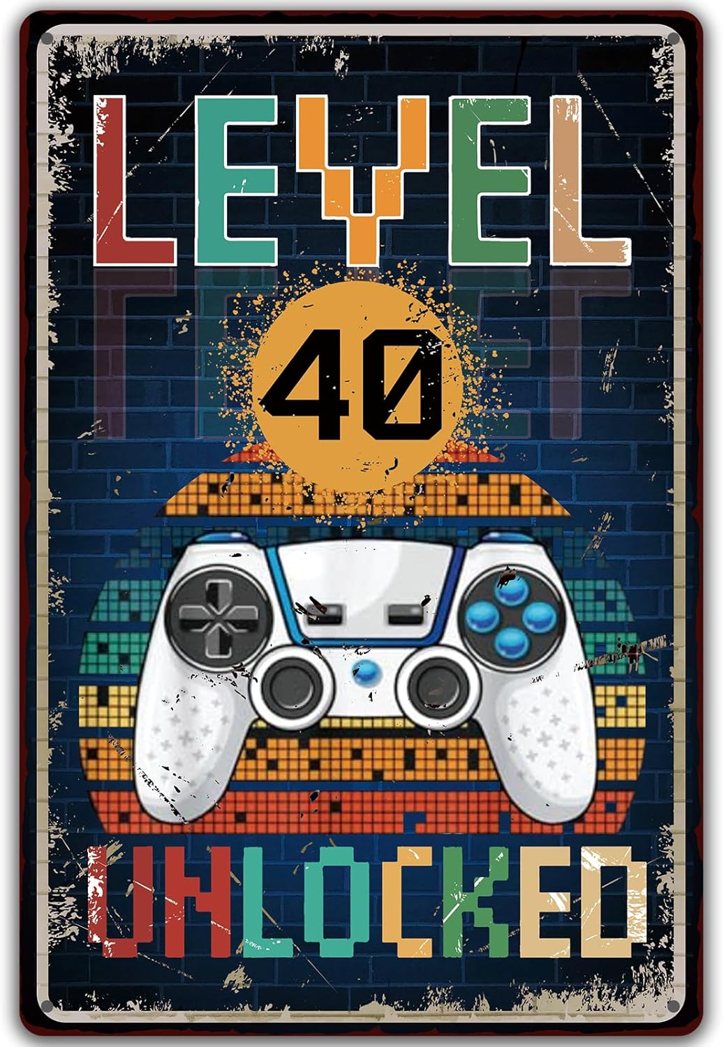 Thumbnail 6 de Sinekong Blechschild zum 20. Geburtstag „Level 20 UNLOCKED“ – Gamer Geburtstagsdeko mit vorgebohrten Löchern (20 x 30 cm)