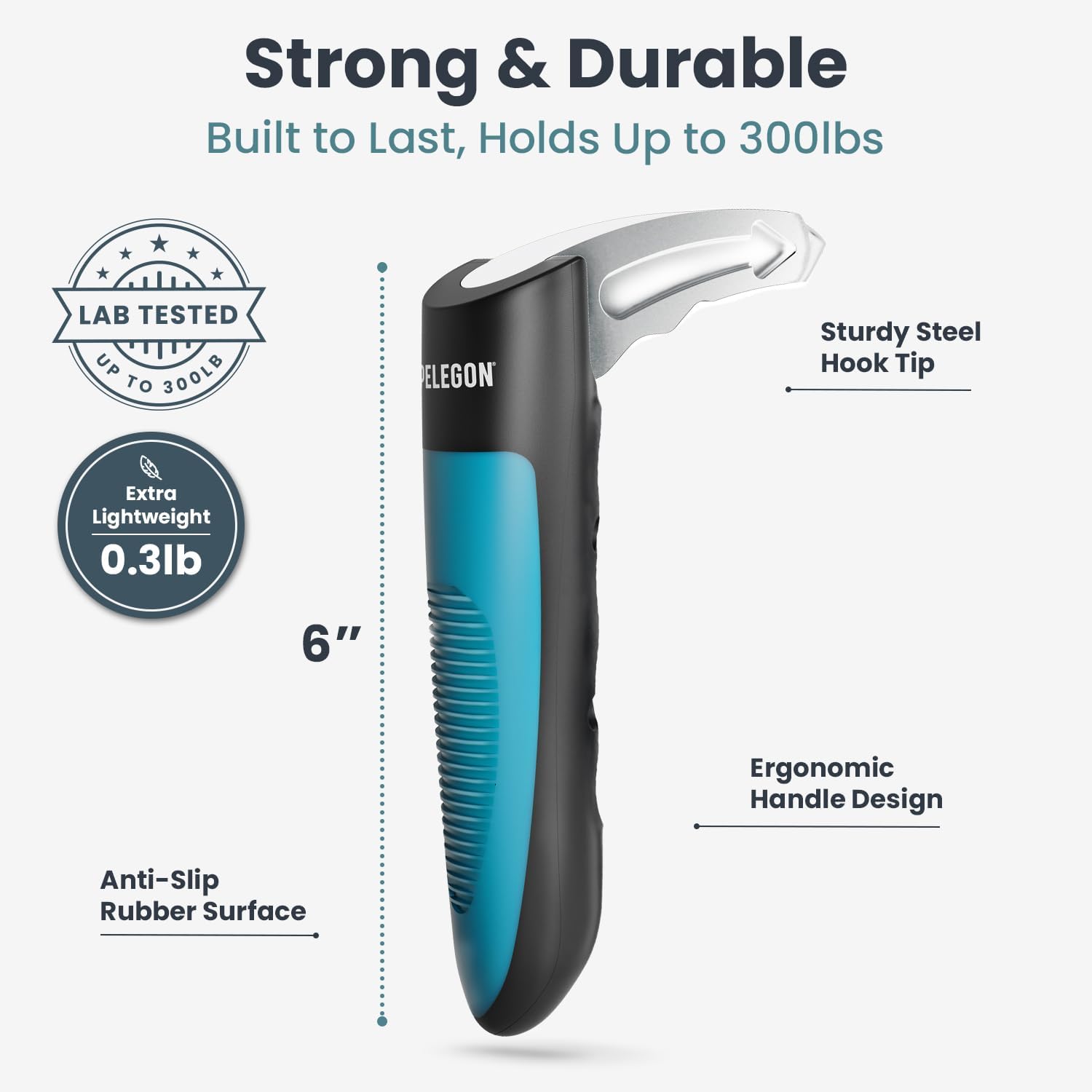 Detalle de PELEGON Car Door Assist Handle, 2-Pack with Anti-Slip Grip and 300 lb Support