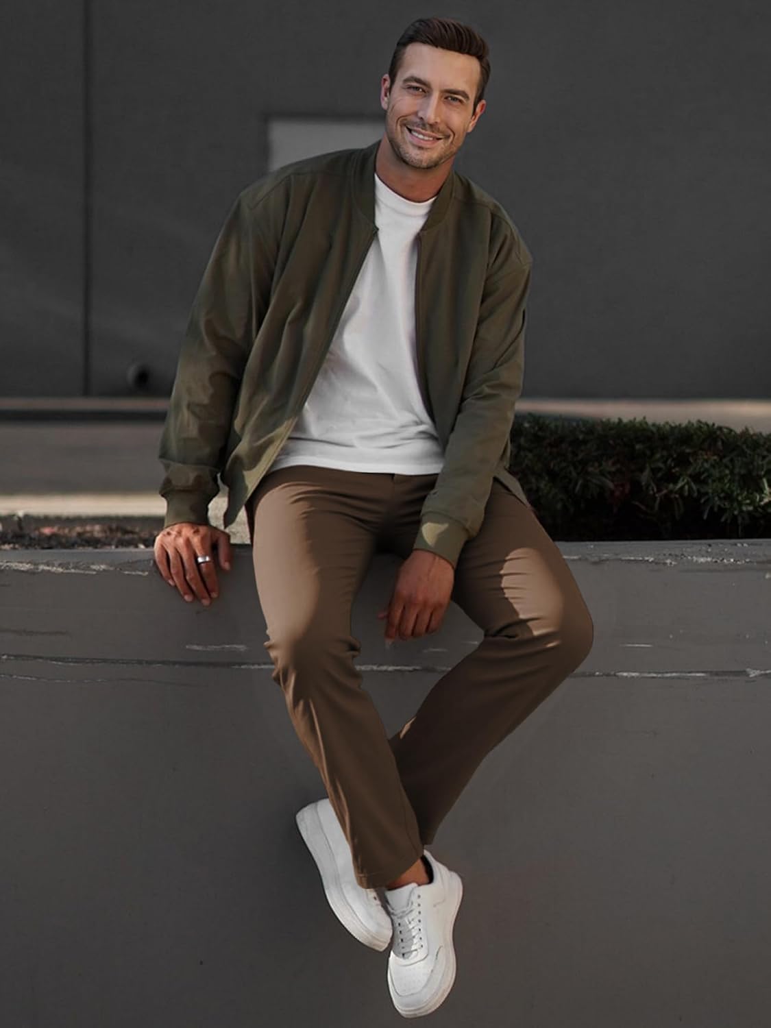 Thumbnail 5 de JMIERR Men's Chino Pants Tapered Casual Elastic Waist