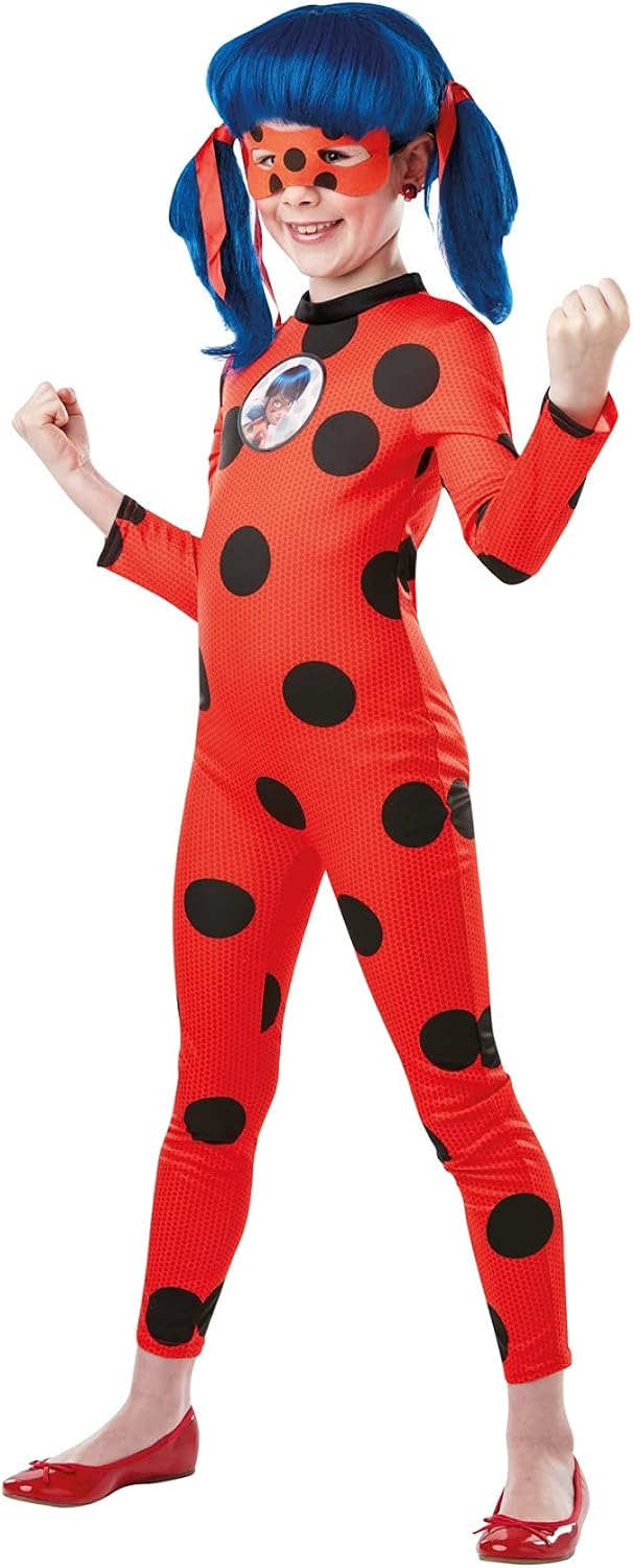 Detalle de RUBIE'S I-300778M Tikki Ladybug-kostuum 5-6 jaar met masker