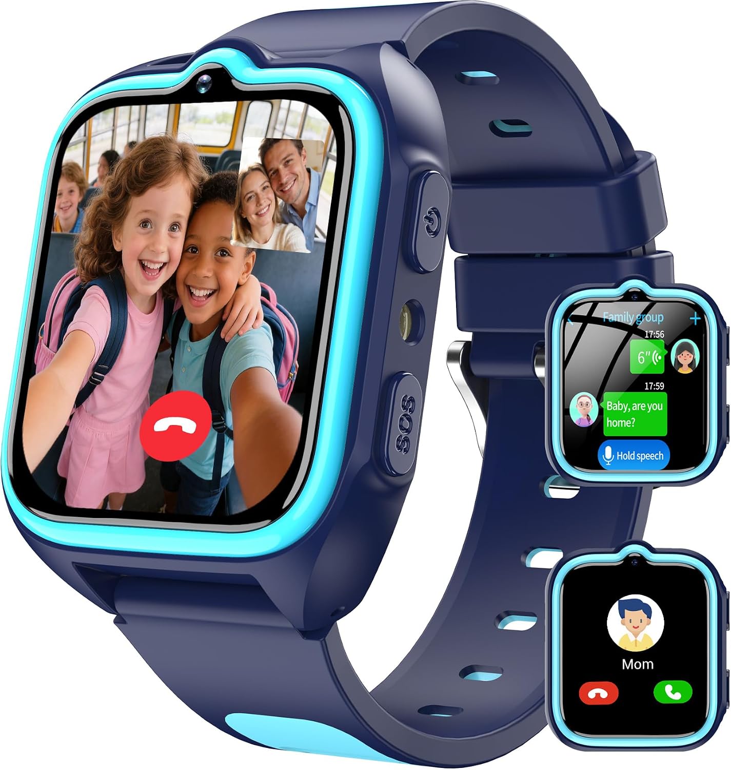 Detalle de Blackview 4G Kids Smart Watch: GPS, SOS, Video Calls & Health Tracking