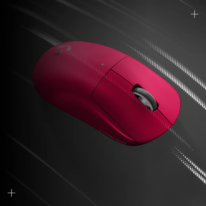 Detalle de Logitech G PRO X Superlight 2 Lightspeed kabellose Gaming-Maus Magenta – leicht, präzise, flexibel