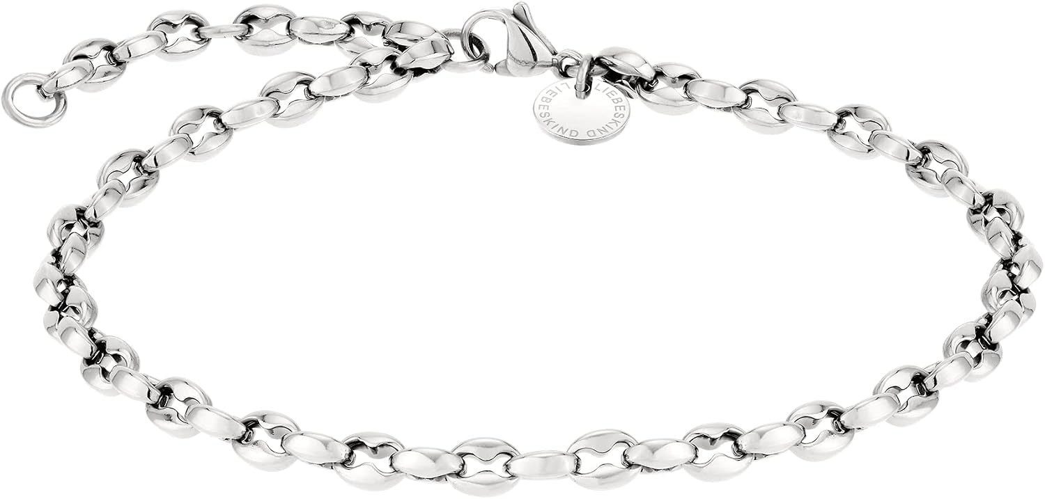 Detalle de LIEBESKIND BERLIN Fußkette Edelstahl IP Gold – modischer Fußschmuck für Sommer und Alltag