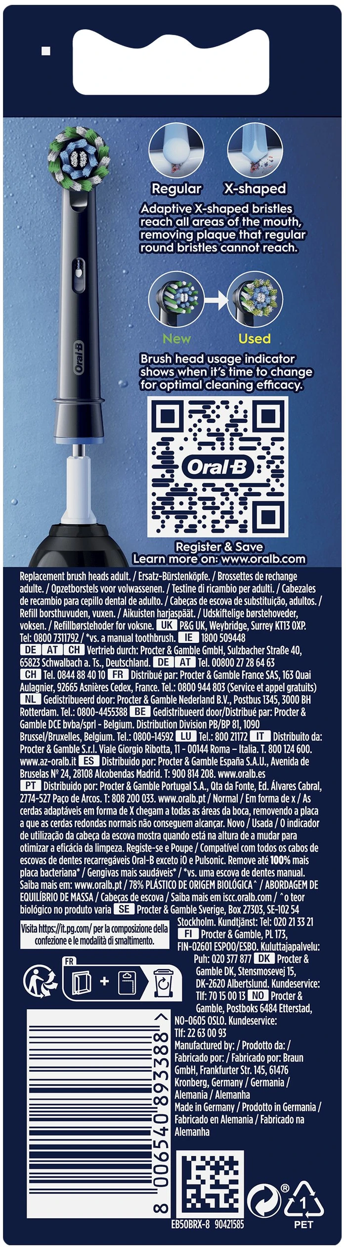 Thumbnail 1 de Oral-B Pro Cross Action Schwarz 8er