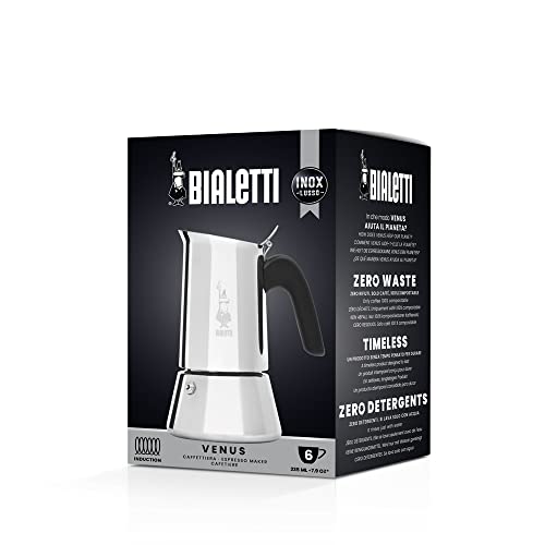 Thumbnail 1 de Bialetti Caffettiera New Venus 6 Tazze: stile italiano, acciaio 18/10 e manico anti-scutatura per induzione