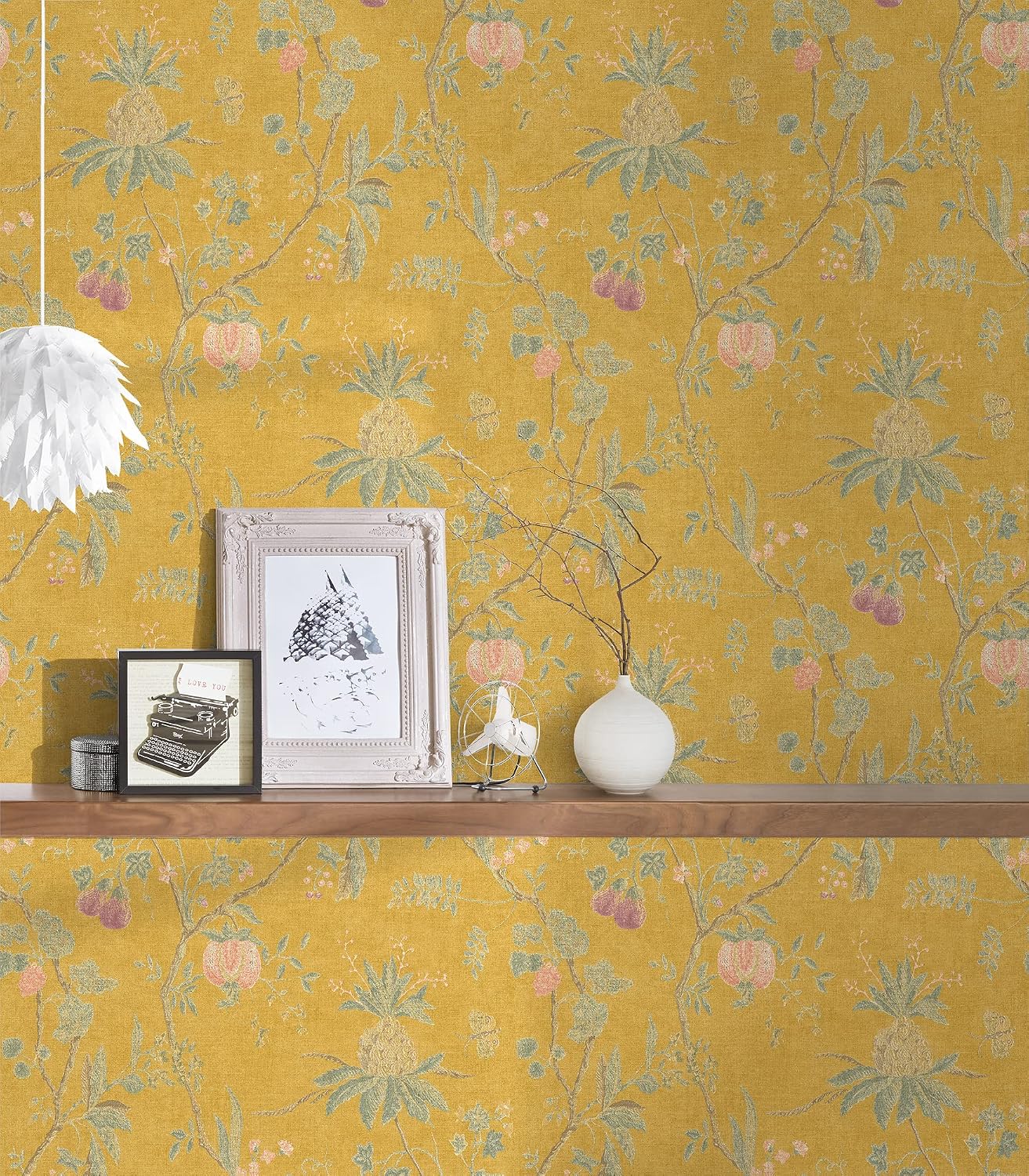 Thumbnail 5 de Livingwalls Papel Pintado Floral Amarillo y Verde