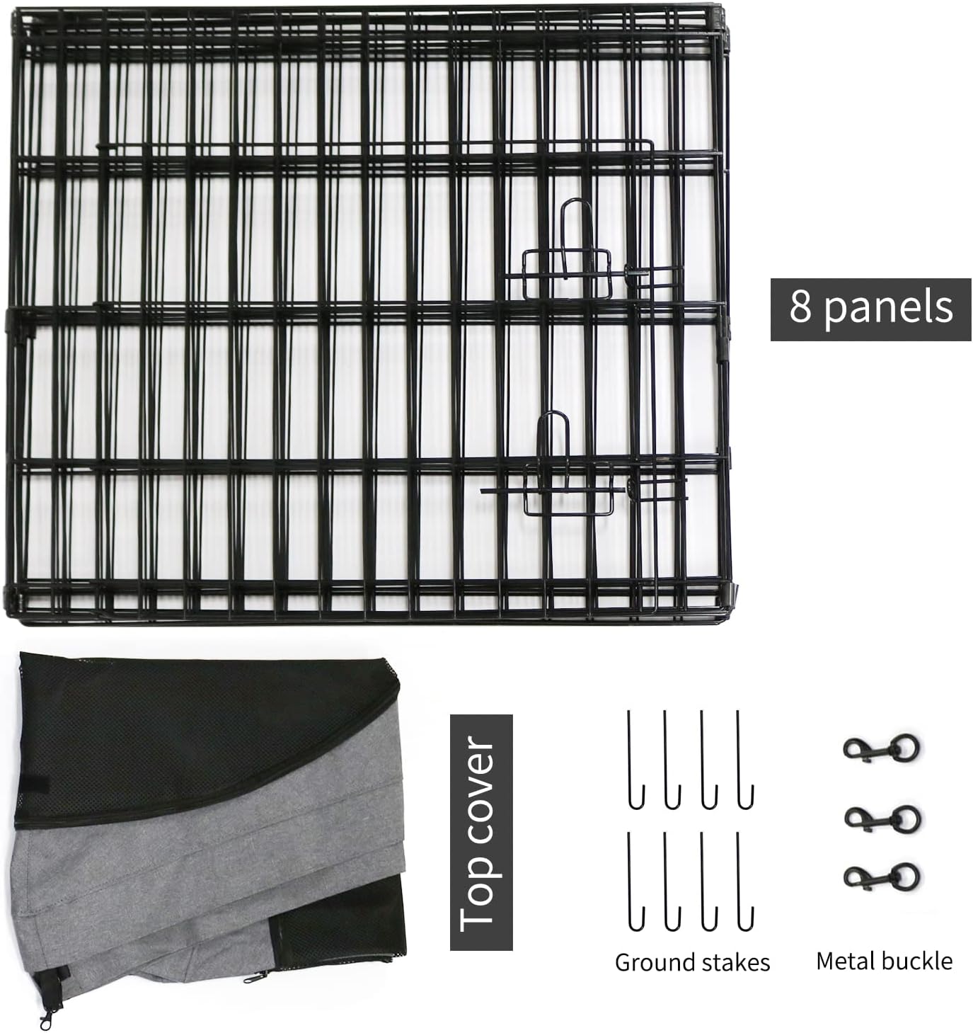 Detalle de PETIME Foldable Dog Exercise Pen 24" H
