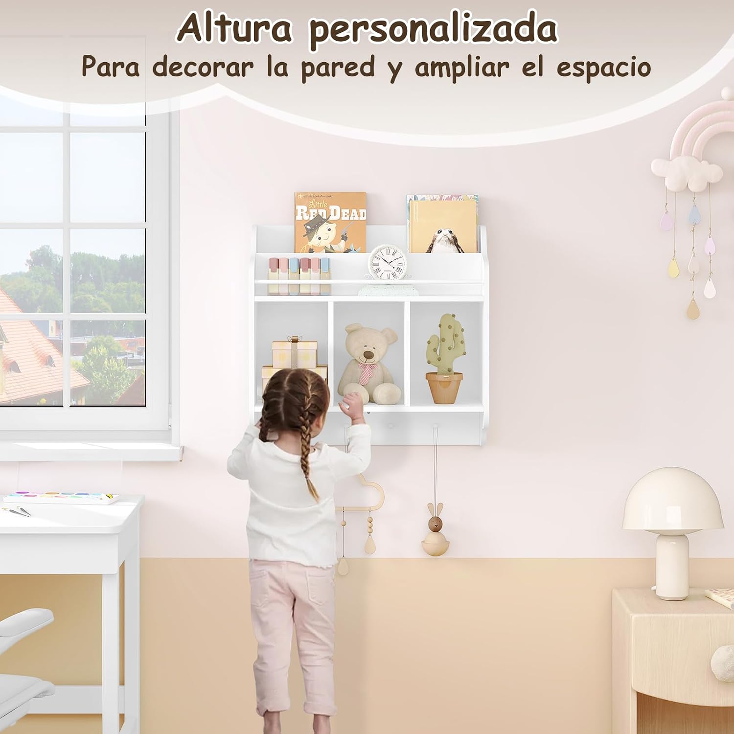 Thumbnail 6 de WOLTU Estantería Pared para Niños 60x20x57 cm