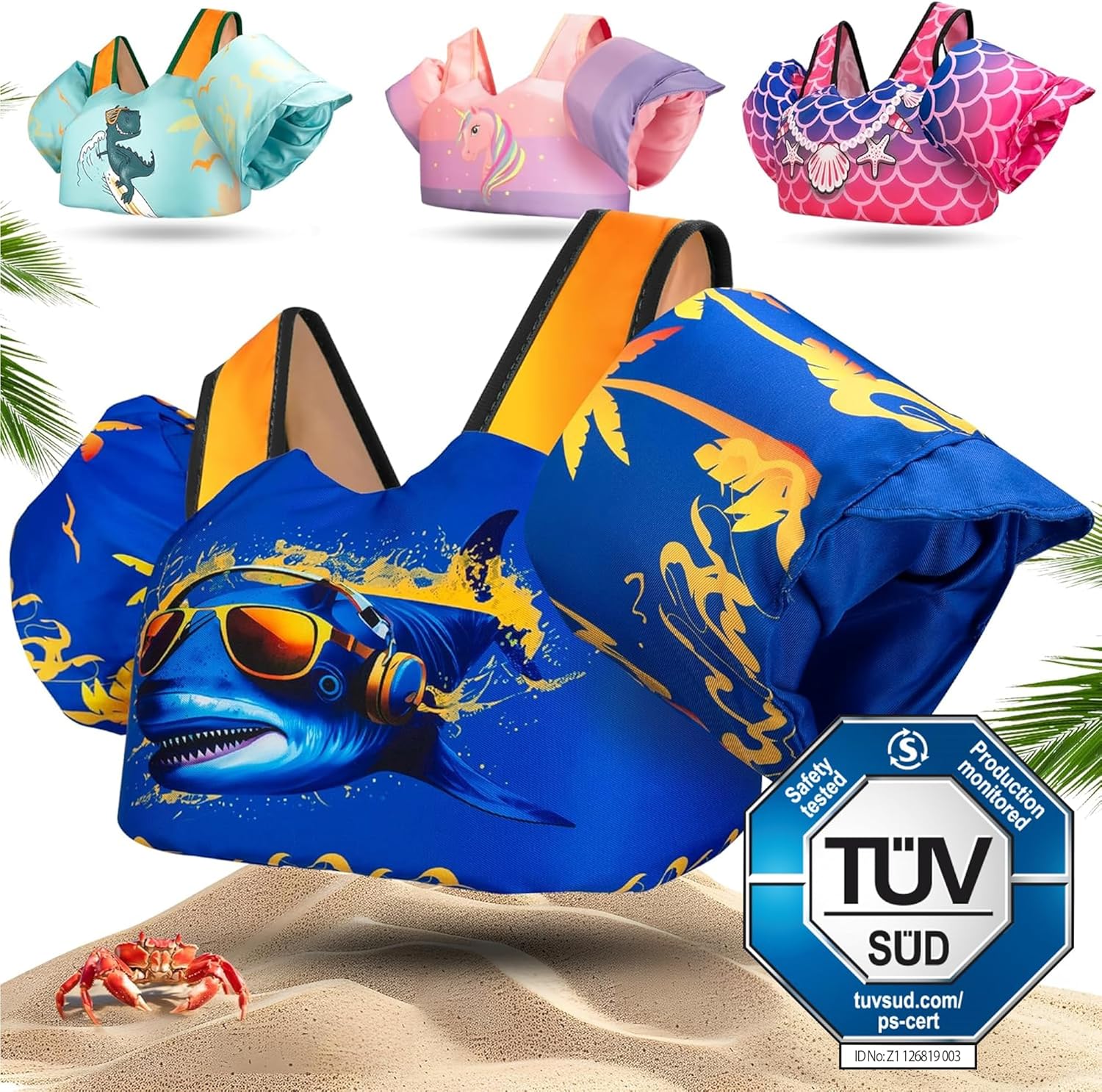 Thumbnail 4 de KIDVERSE Schwimmweste Kinder 3–6 Jahre – Geprüfte Qualität mit integrierten Schwimmflügeln, bis 30 kg
