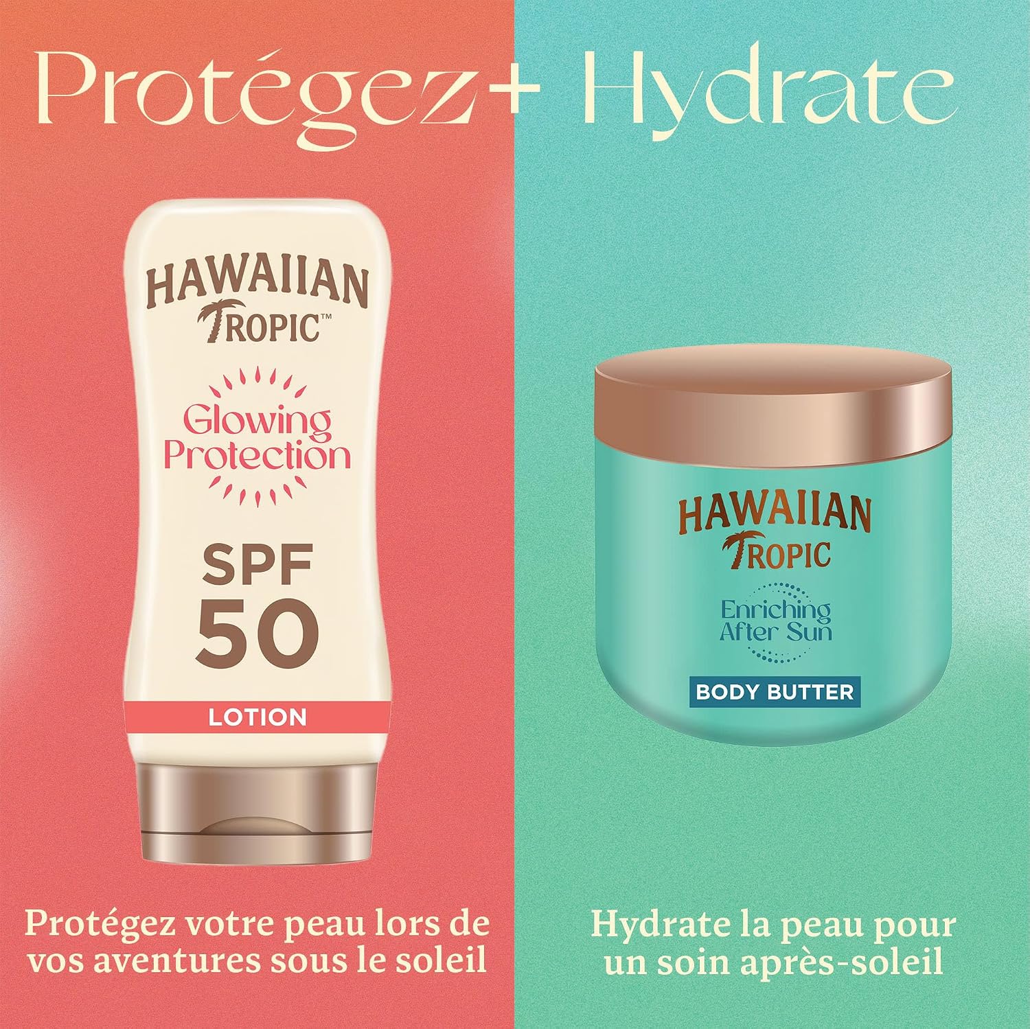Thumbnail 5 de Hawaiian Tropic Lotion protectrice Glowing Protection SPF 50 – Crème solaire résistante à l’eau, soin au beurre de karité (170 ml)