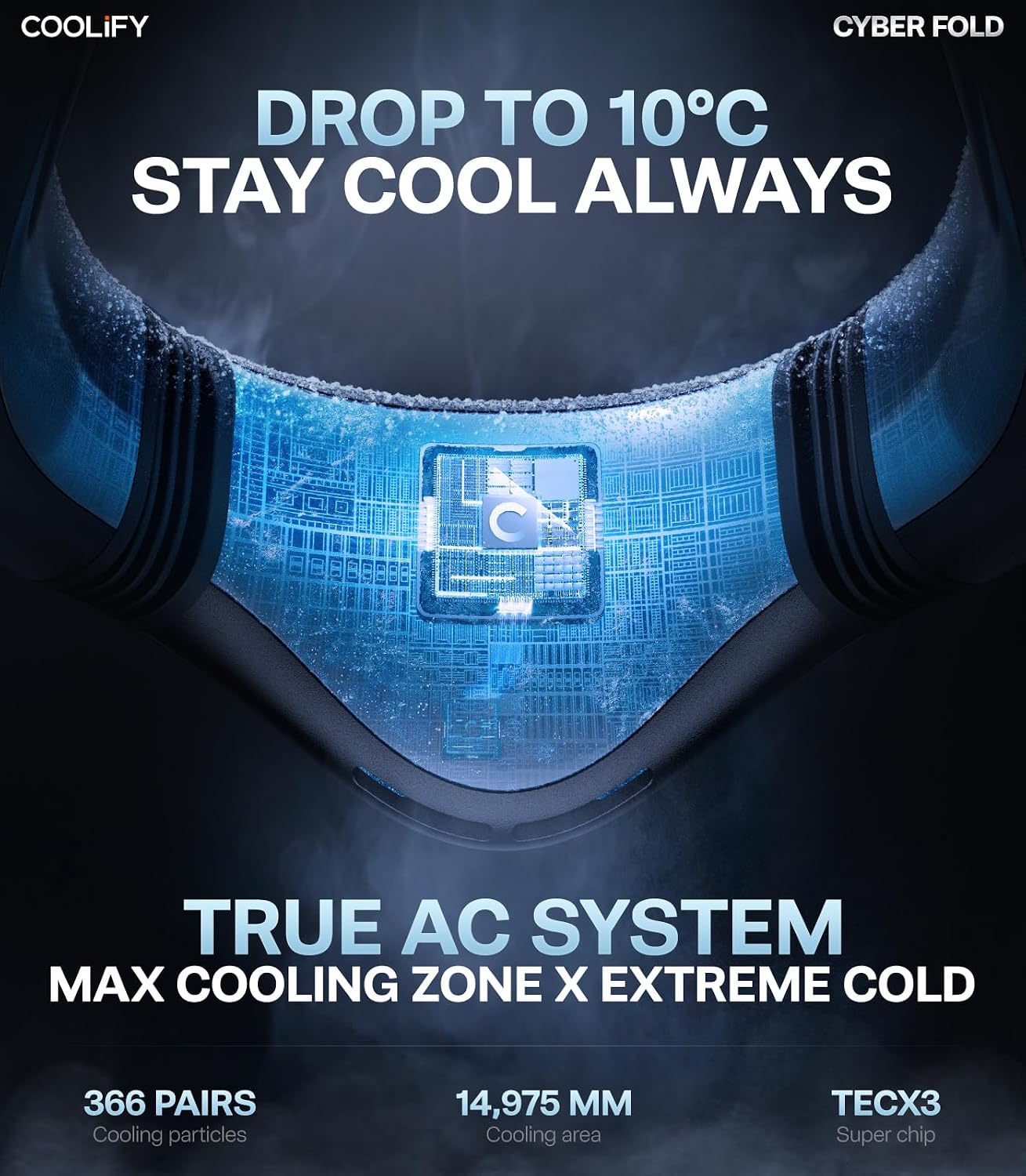 Detalle de TORRAS 2026 COOLiFY Cyber Fold AI Neck Air Conditioner: Ultimate Neck & Face Cooler