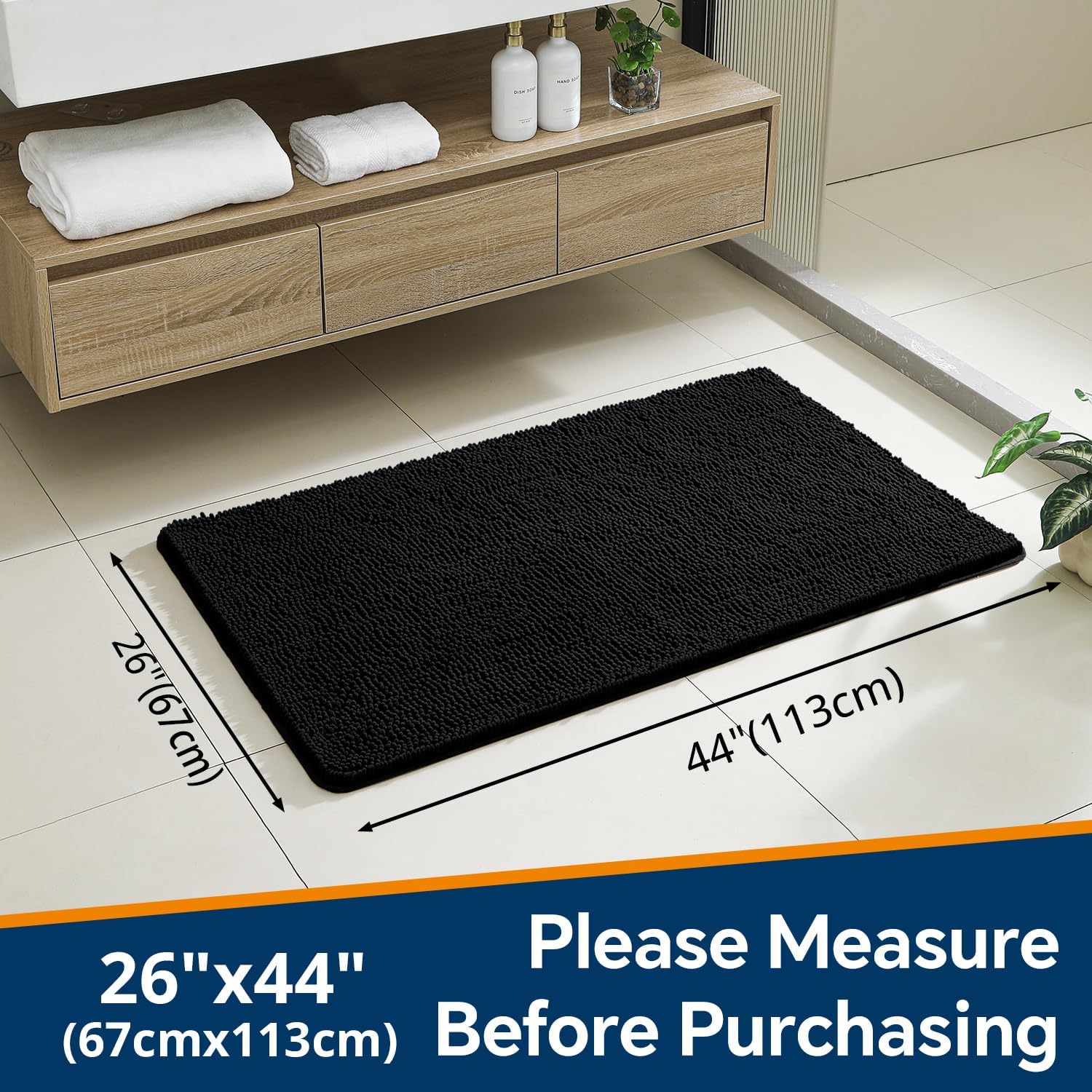 Detalle 2 de Kildoss Chenille Bath Mat, 26" x 44