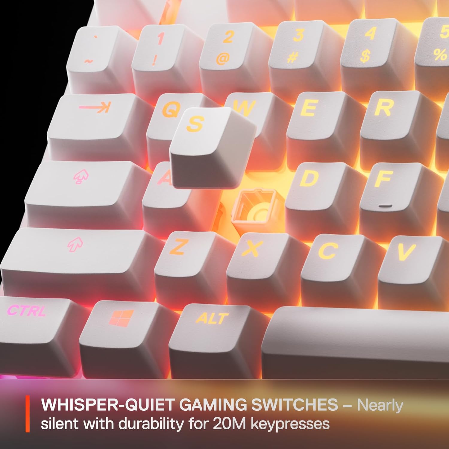 Thumbnail 4 de SteelSeries Apex 3 TKL White RGB Gaming Keyboard (Tenkeyless) with 8-Zone Illumination