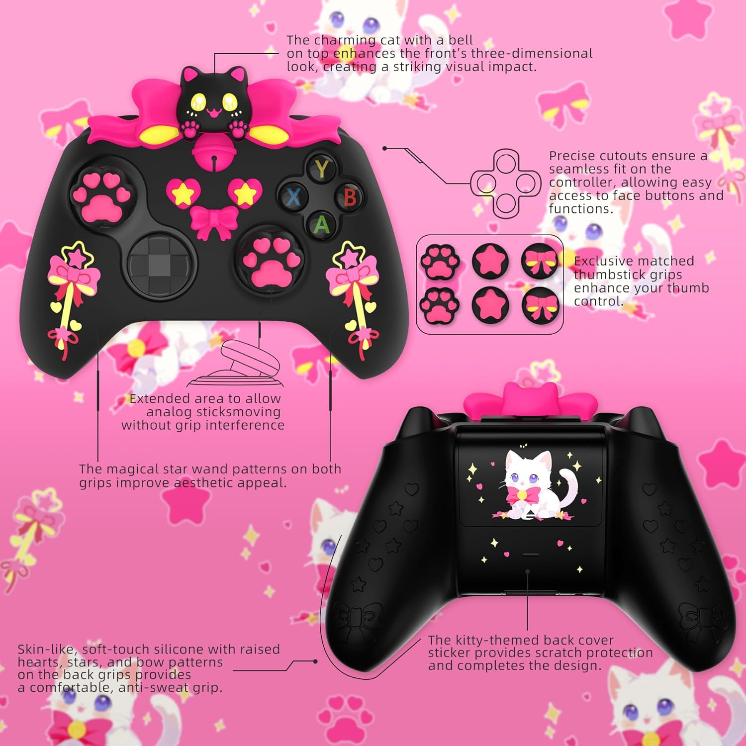 Thumbnail 2 de PlayVital Sweetheart Kitty Silicone Cover for Xbox Series X/S