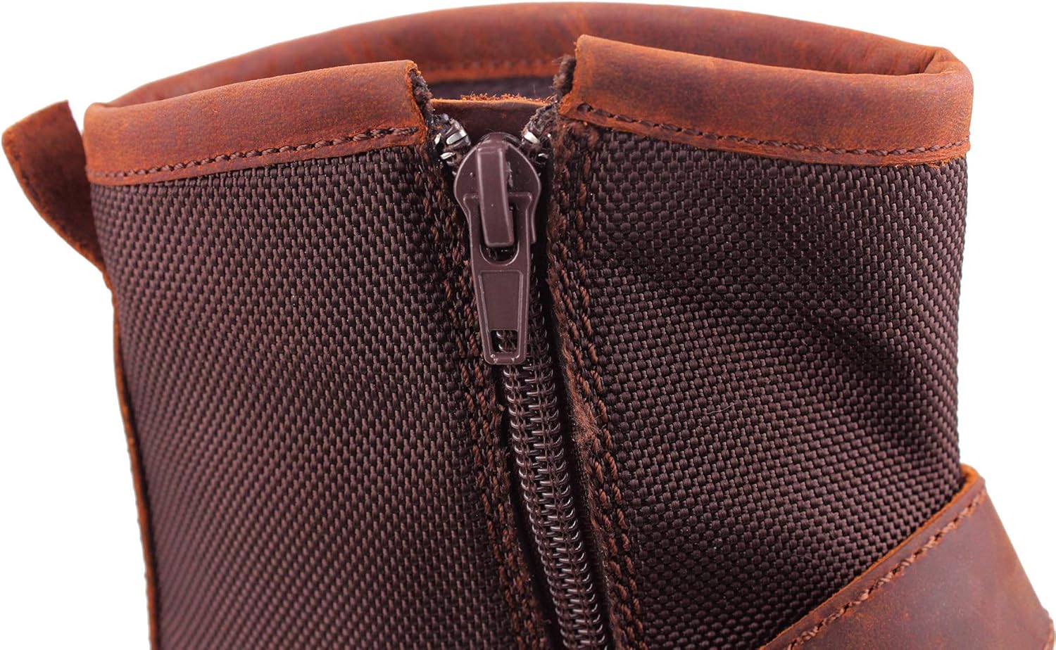 Thumbnail 6 de OSSTONE Herren Leder Chukka-Stiefel OS-5008-1-NH-DE-R – Robuste Lederstiefel mit Reißverschluss und Gummisohle