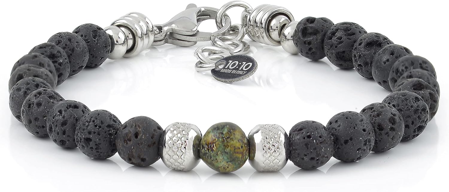 Detalle 2 de 10:10 Bracelet couple pierres 6 mm đ