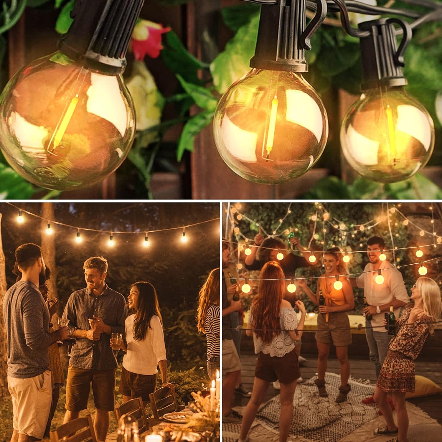 Detalle 2 de OHLUX GLS-20J2P-E17-G40- 55 ft G40 LED Outdoor String Lights