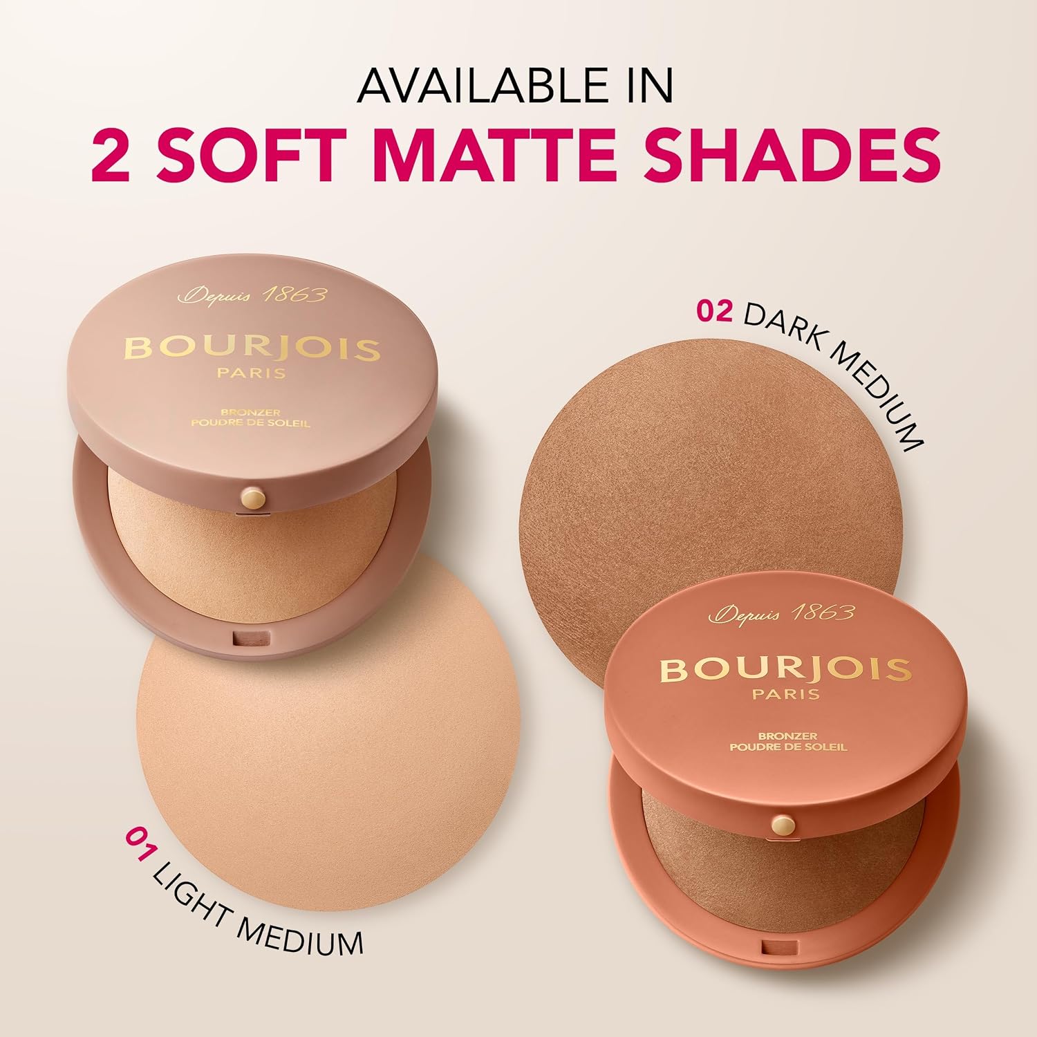 Thumbnail 5 de Bourjois Nudo Polvere Di Sole Maxi Scatola Rotonda 02 Medium, 7 g