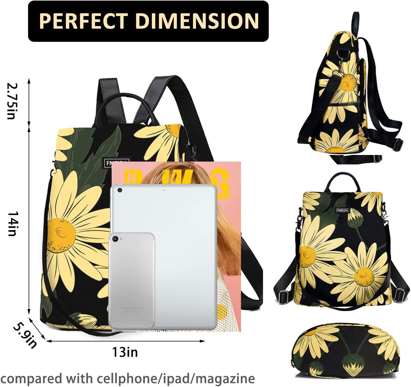 Thumbnail 1 de Fmeida Anti Theft Backpack for Women