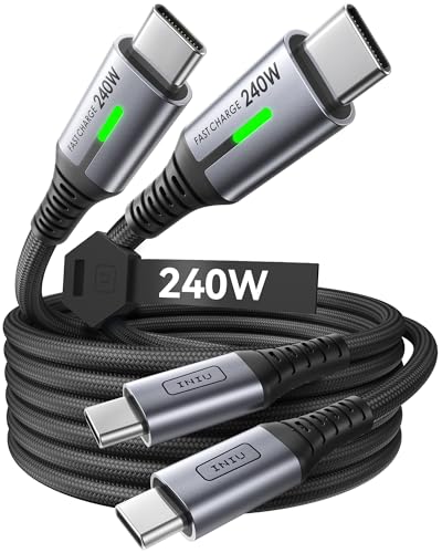 Detalle de INIU 240W Câble USB-C vers USB-C 2m (2-pack) PD3.0 – Charge rapide et fiable