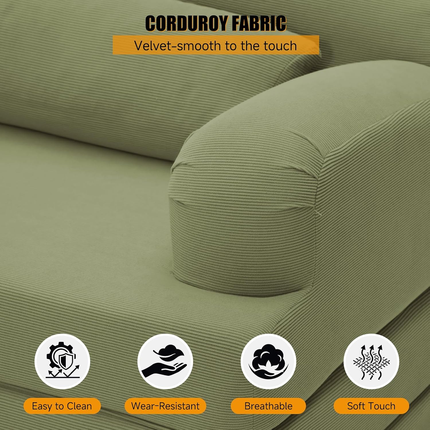 Detalle 1 de Vivaflex Trifold Sofa Bed 57.1-Inch