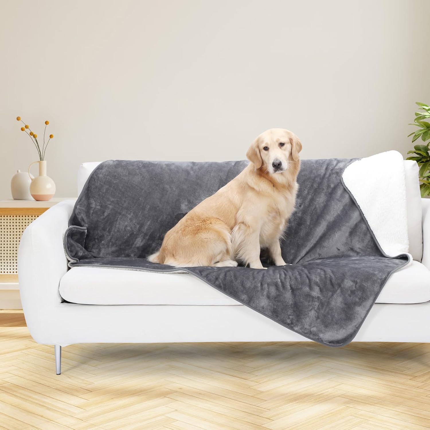 Thumbnail 6 de PETTOM waterdichte honden- en kattendeken 150 x 127 cm, grijs