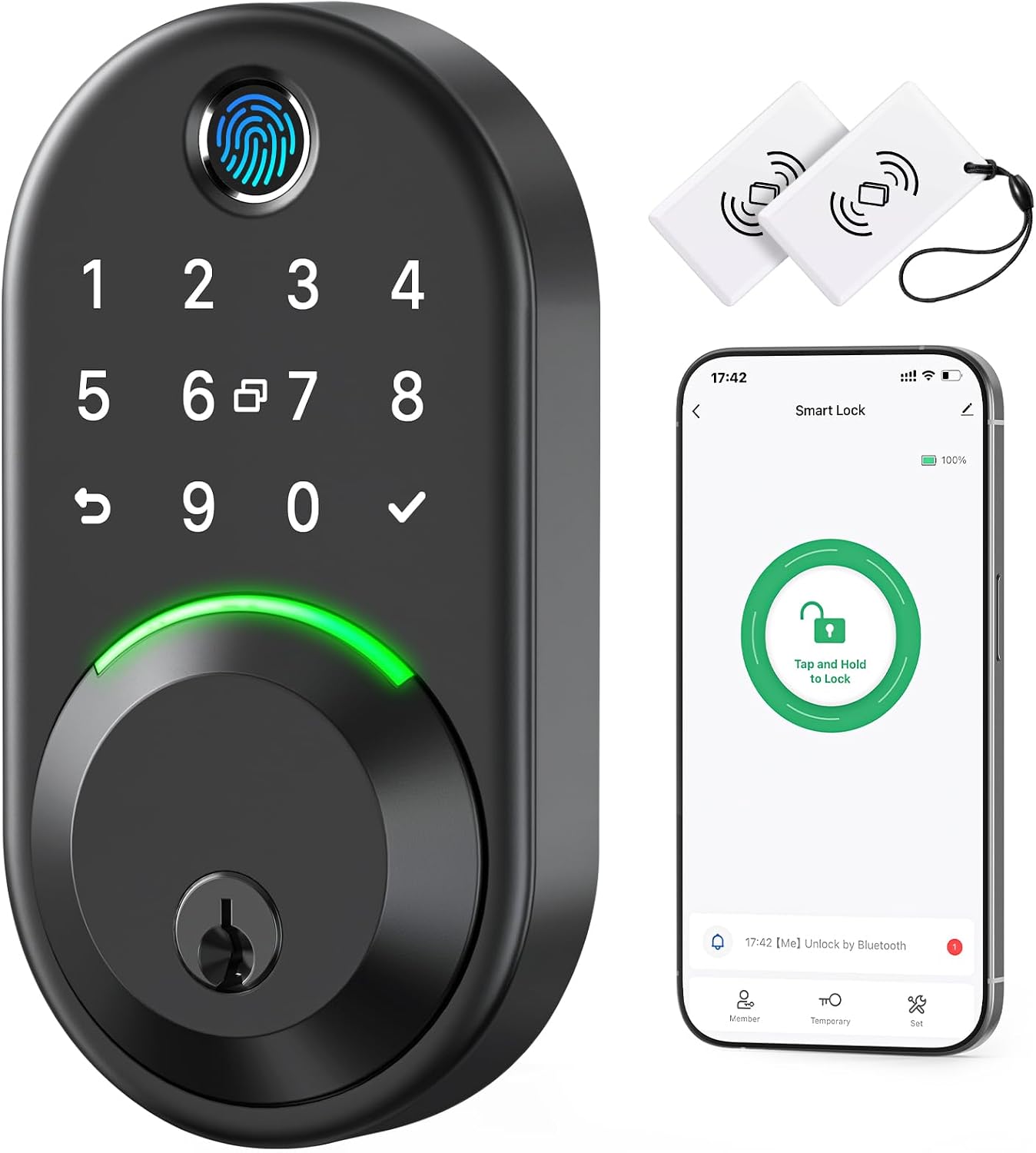 Detalle de Yamiry Smart Deadbolt Lock with Keypad