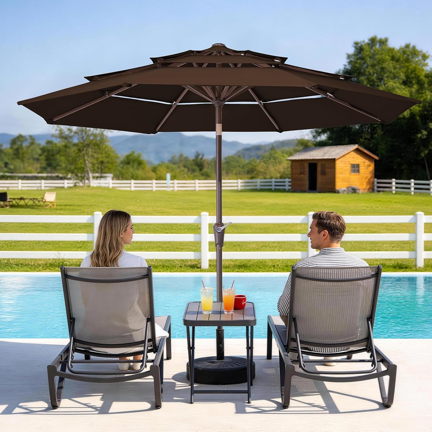 Thumbnail 5 de JEAREY Patio Umbrella, 9 ft
