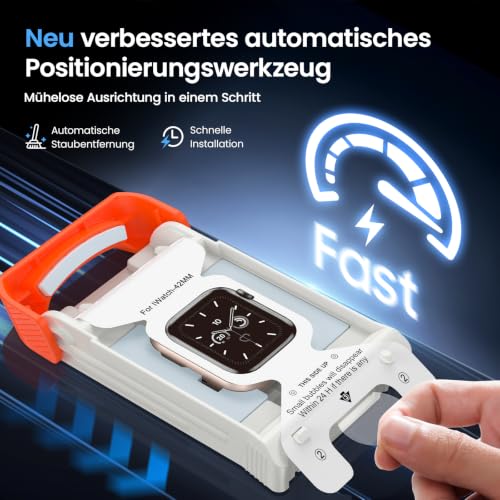 Thumbnail 7 de UniqueMe Displayschutzfolie 42 mm für Apple Watch Series 11/10 – 360° Schutz mit Installationswerkzeug