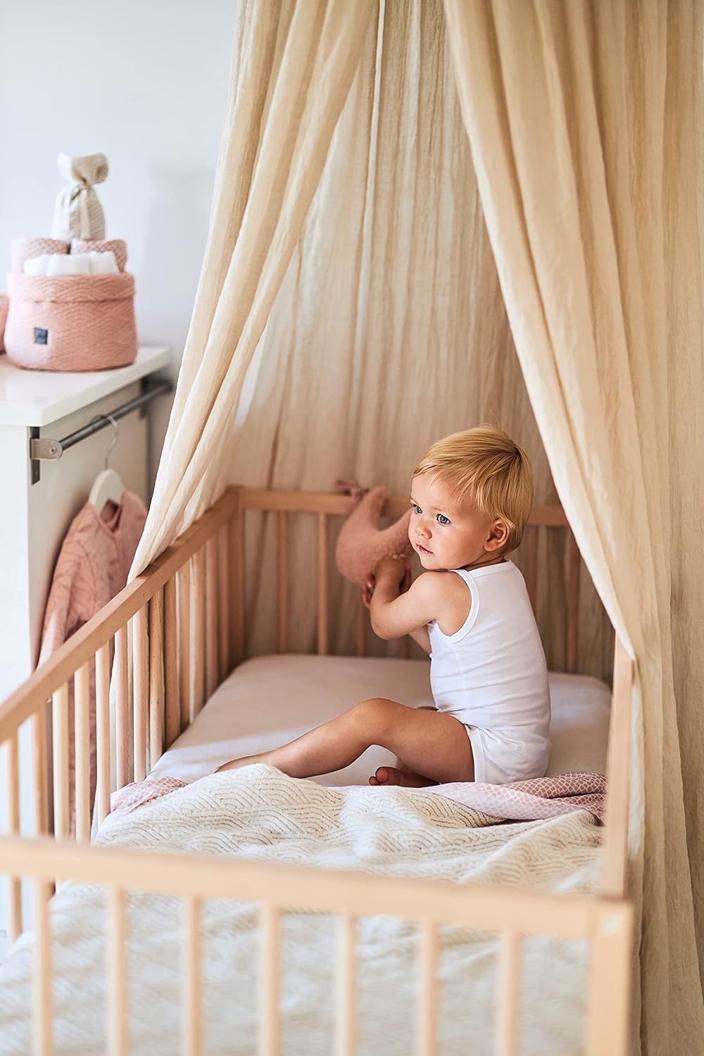 Thumbnail 4 de Jollein Baldachin Vintage Nougat (245 cm) – Betthimmel für Babybett, Beige