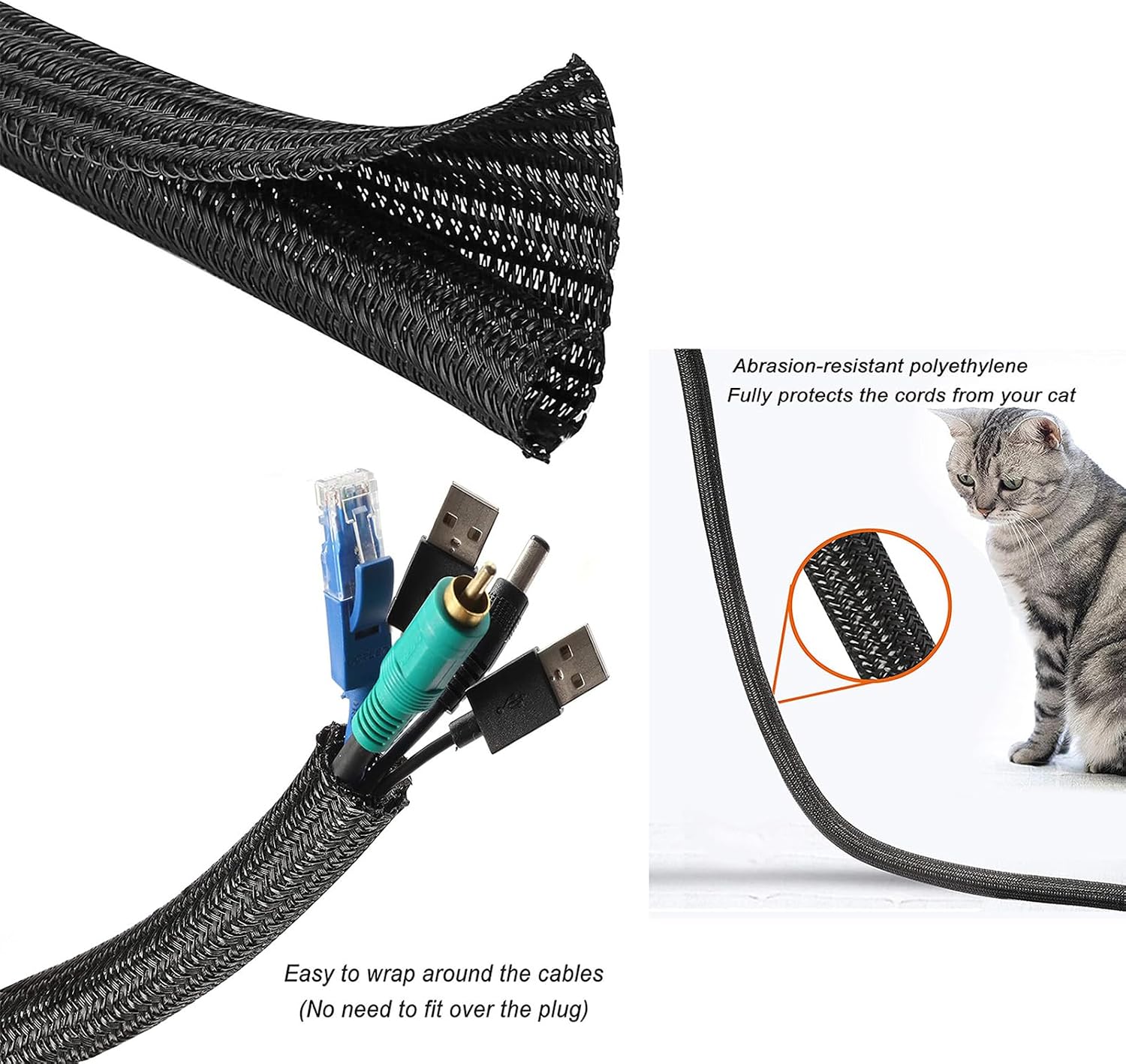 Detalle de QCSIW 3/8" Cord Protector Loom 📡