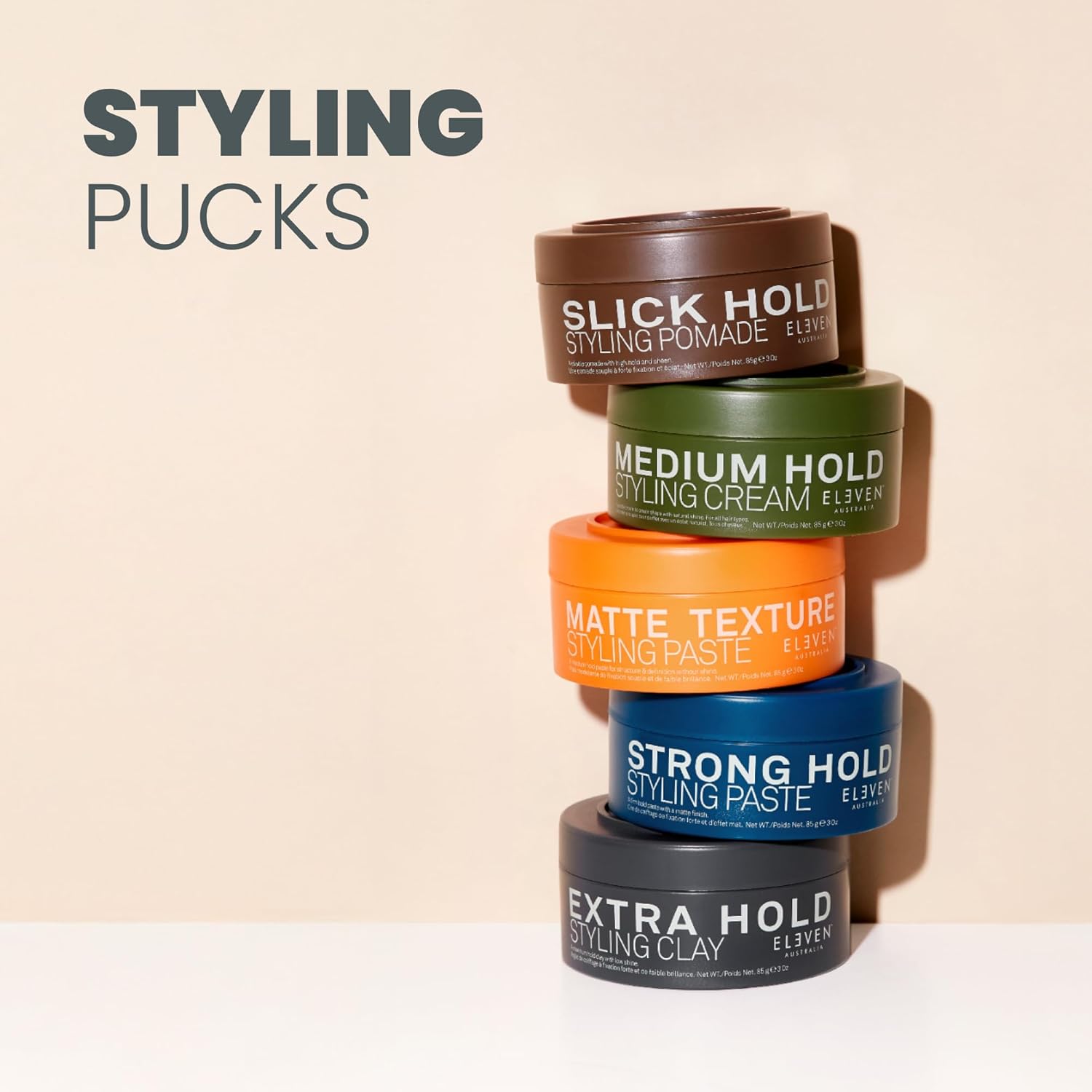 Detalle de ELEVEN AUSTRALIA Extra Hold Styling Clay – 85 g für 24-Stunden-Halt, ideal für kurzes Haar