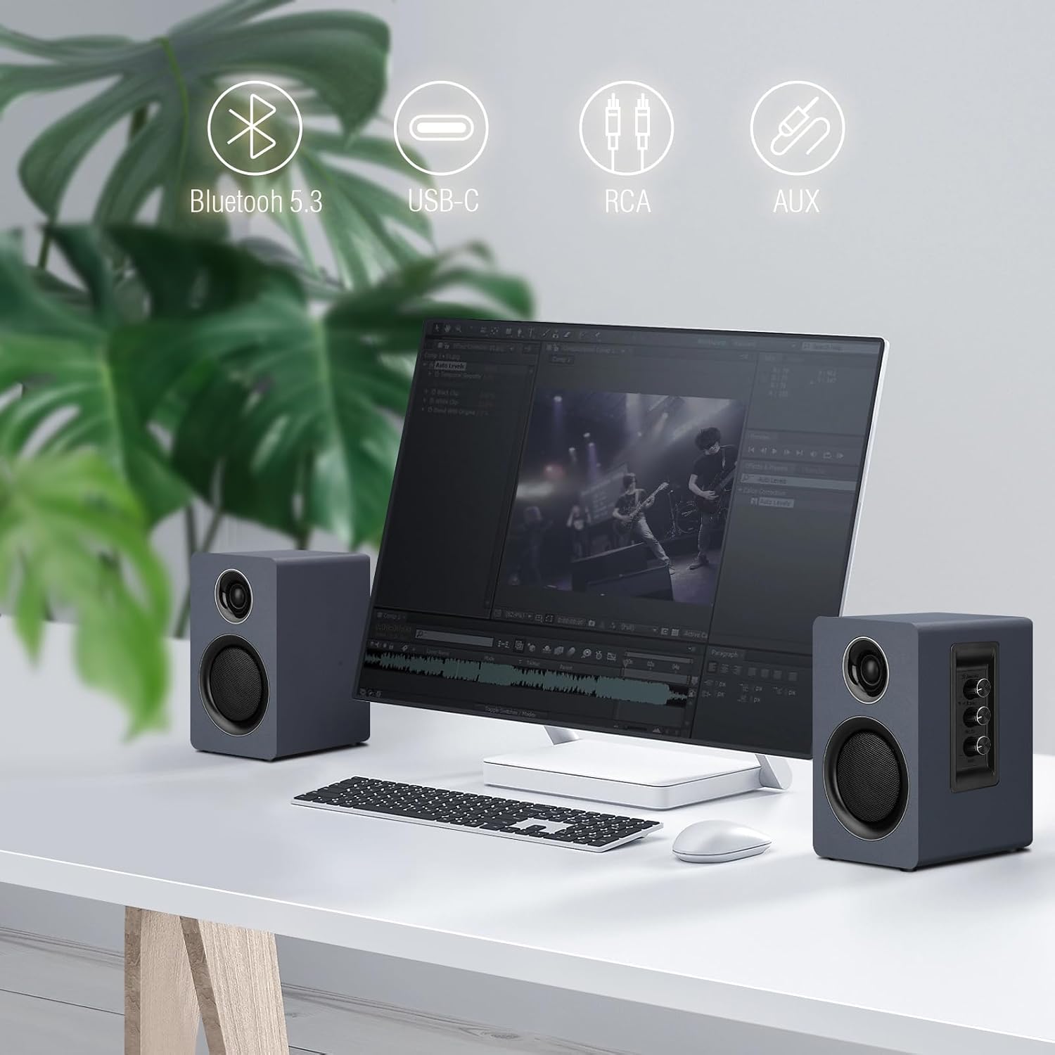 Detalle de ZQMMSPK Active Bookshelf Speakers (60W) – Review
