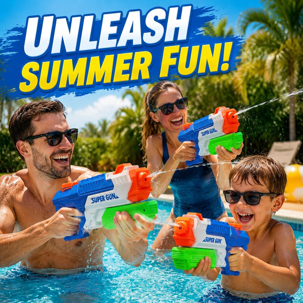 Thumbnail 6 de 3 Pack Water Guns for Kids & Adults – 600cc High Capacity Long-Range Soaker