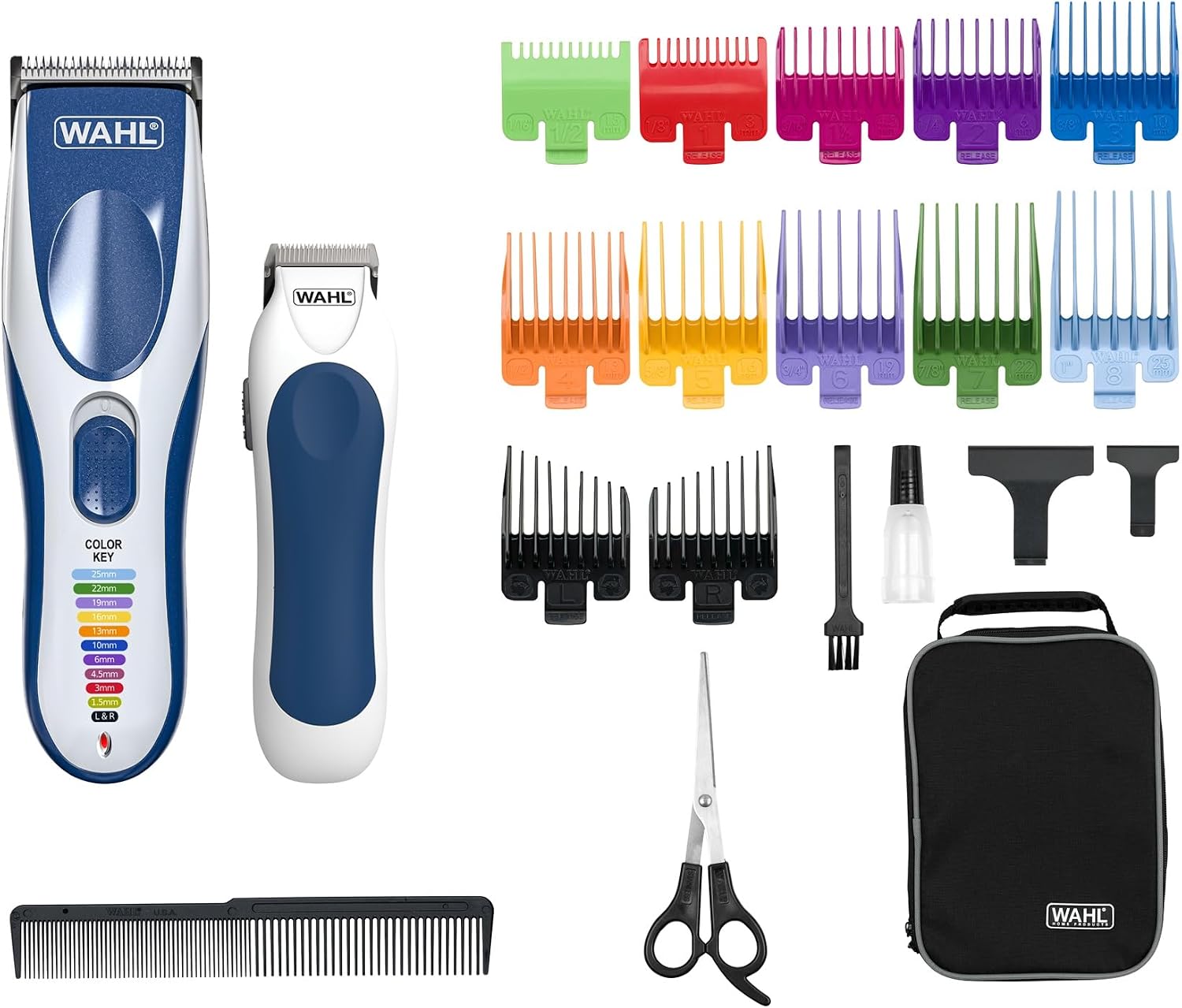 Detalle 2 de Wahl 09649-016 ColorPro Cordless Haarschneidemaschine – Blau/Silber