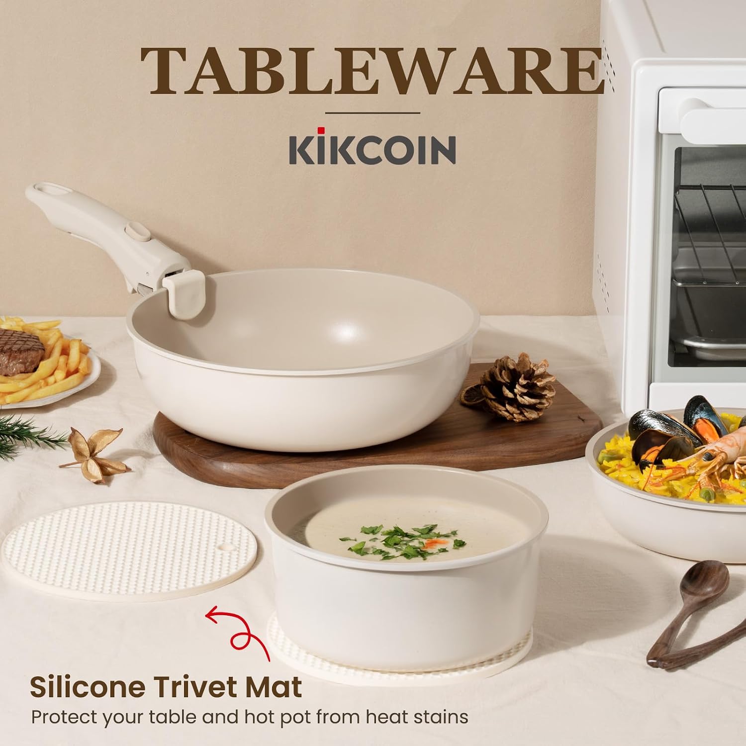 Thumbnail 5 de KIKCOIN Nonstick Cookware Set, 22-Piece