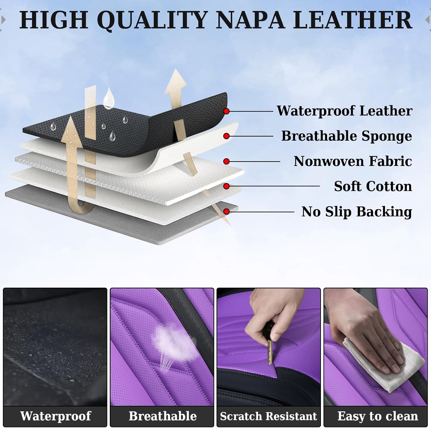 Thumbnail 6 de Coverado Car Seat Covers Full Set 5‑Piece