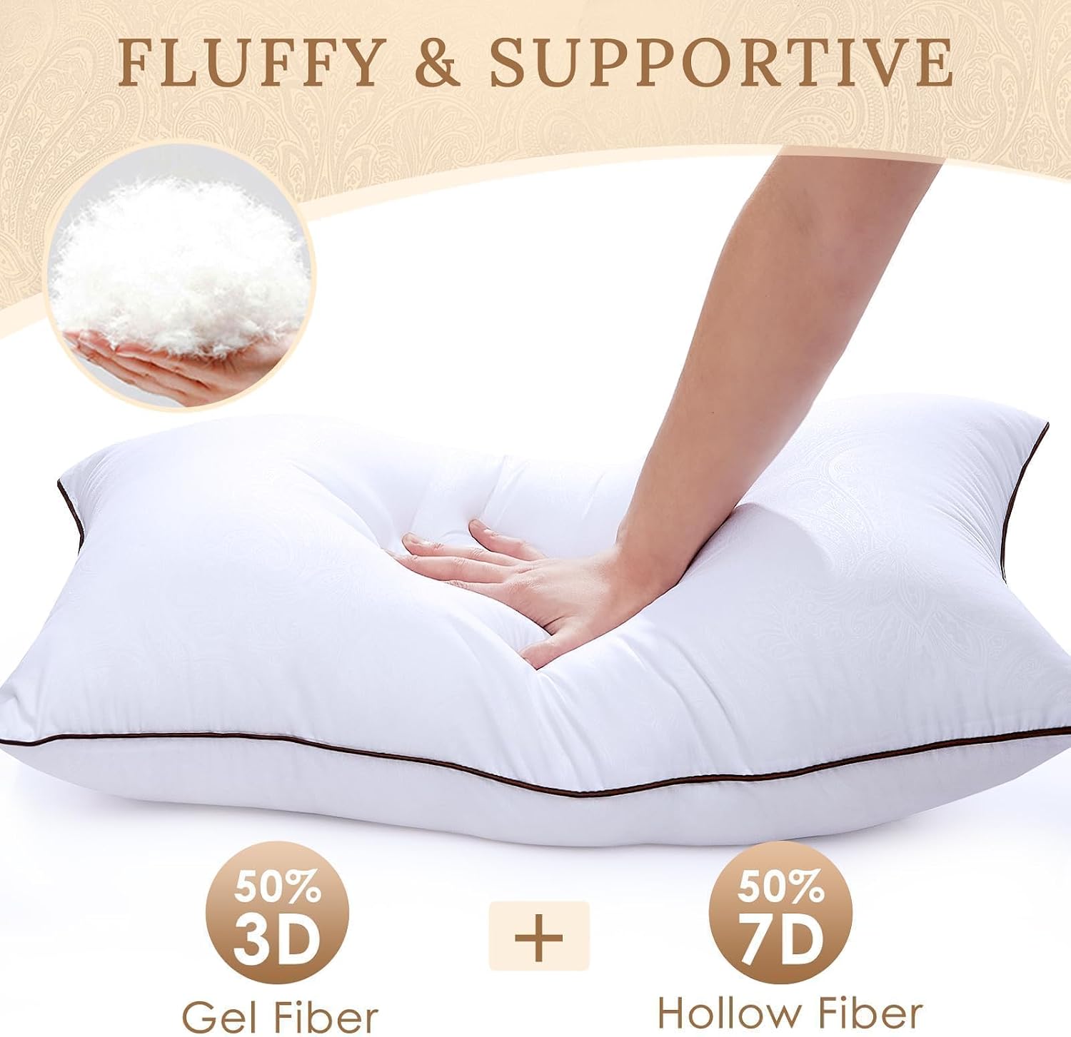 Detalle 2 de HUXMEYSON Pillows Set of 4 — Standard down-alternative pillows