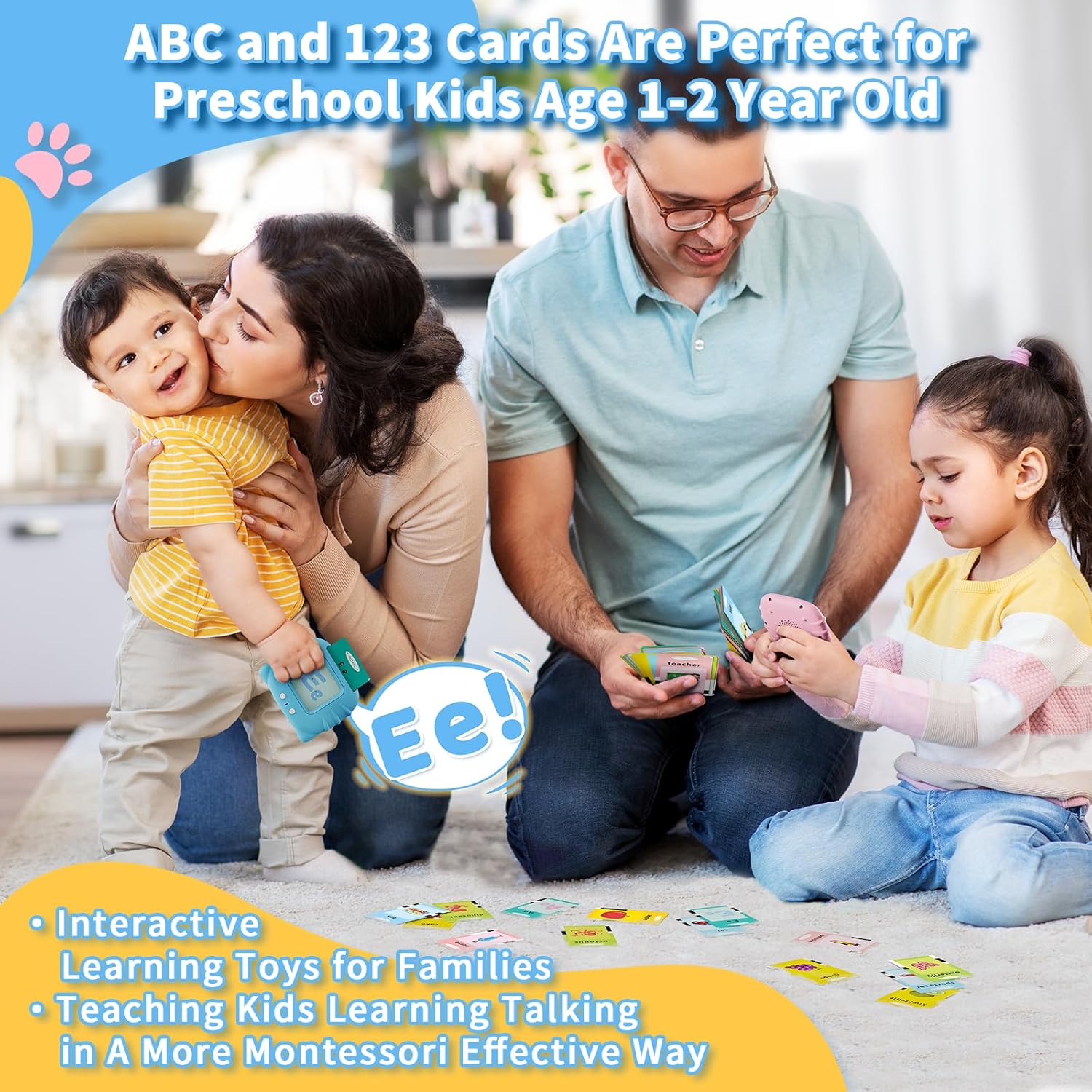 Thumbnail 4 de Aullsaty Toddler Talking Flash Cards 248