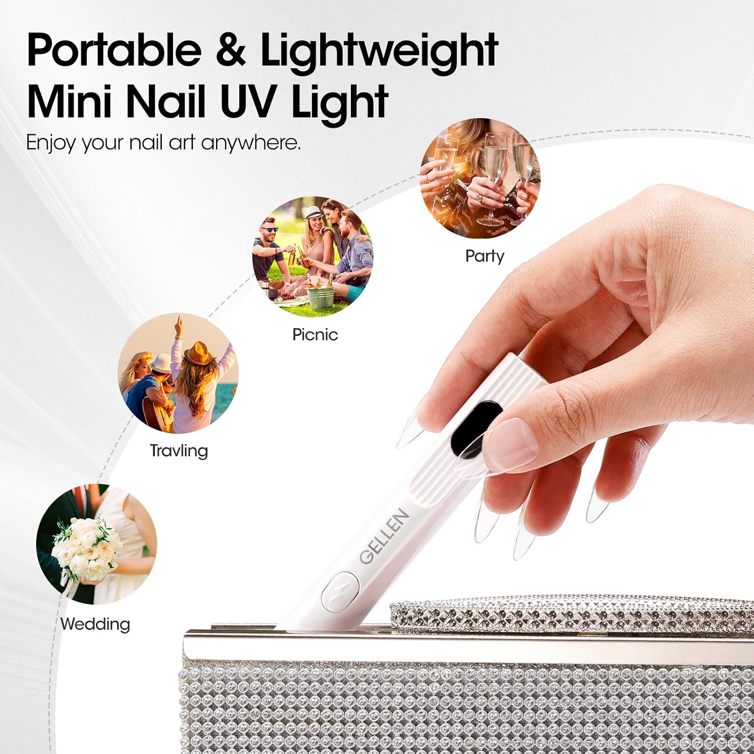 Thumbnail 4 de Gellen Mini UV Nail Lamp with 180° Stand