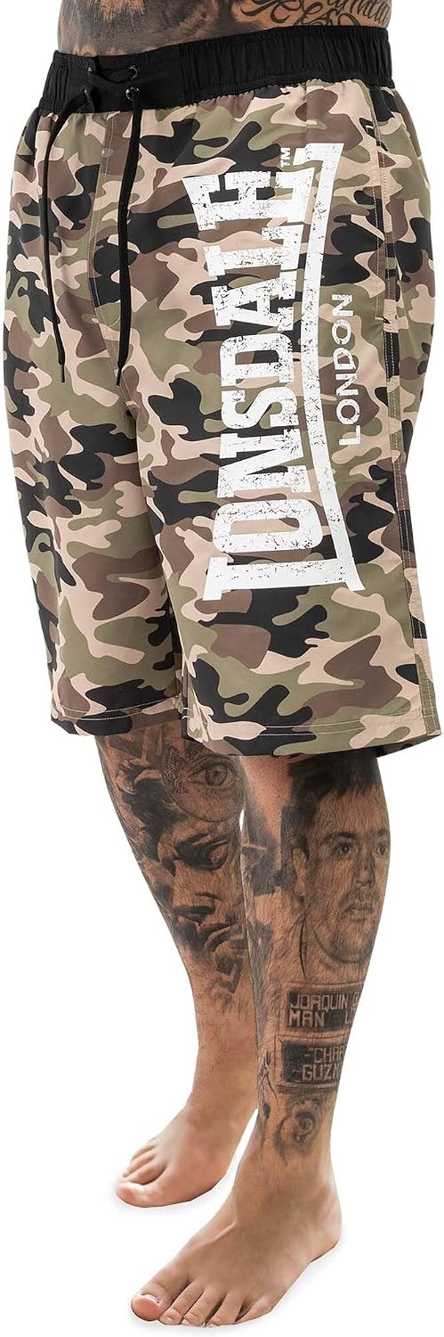 Detalle de Lonsdale London Ballymena Homme Short de Bain Camouflage Forêt