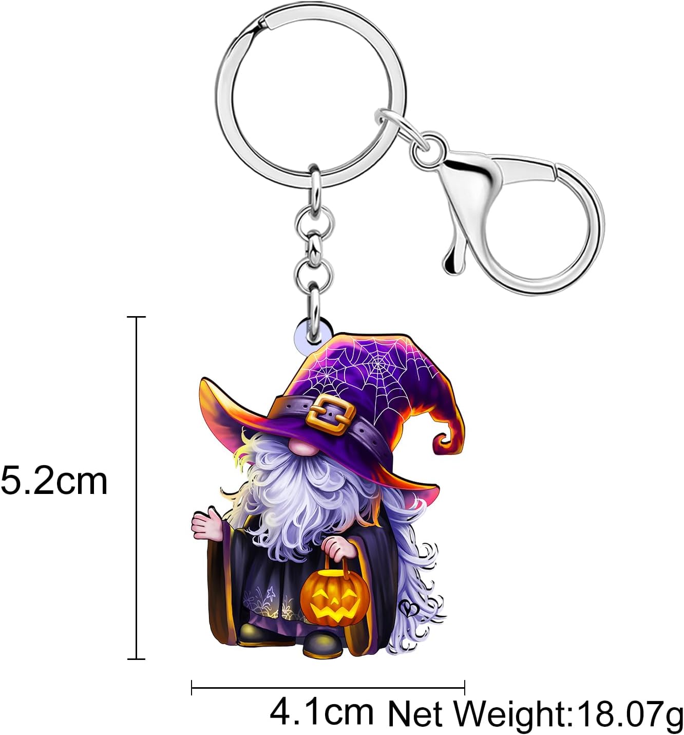 Detalle 2 de DUOWEI Porte-clés Gnome Halloween Sorcière