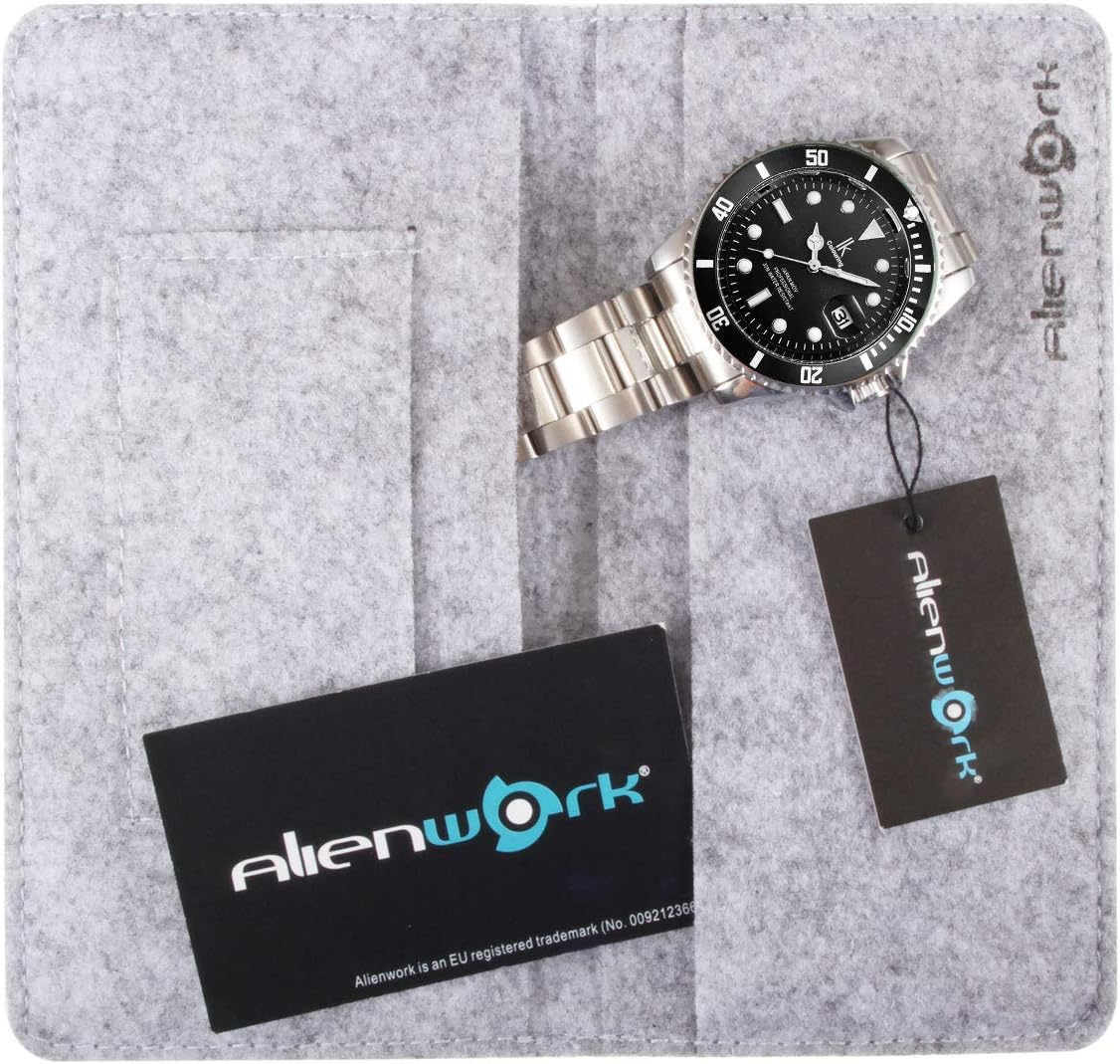 Thumbnail 5 de Alienwork IK Montre Homme et Femme – bracelet métal, cadran lisible et mouvement quartz japonais