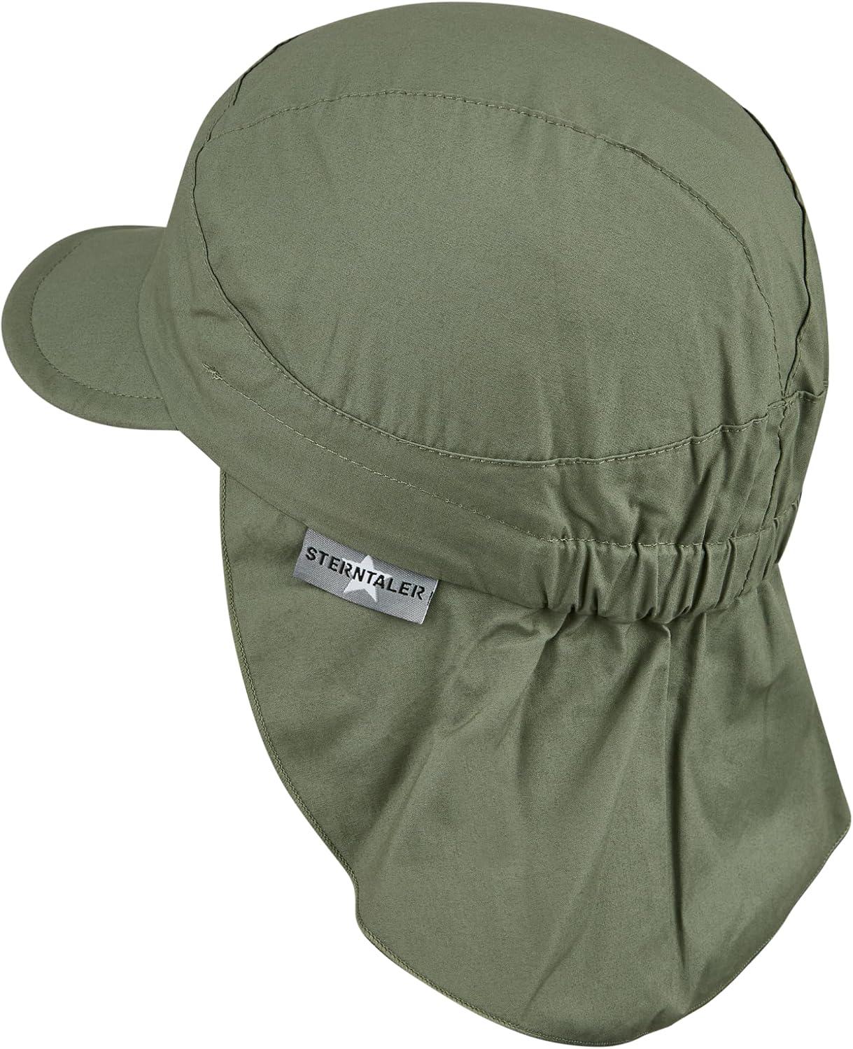 Detalle de Sterntaler Schirmmütze Nacken Basic (UV-Schutz 50+, Bio-Popeline) – Unisex Baby- und Kinder-Mütze mit Nackenschutz