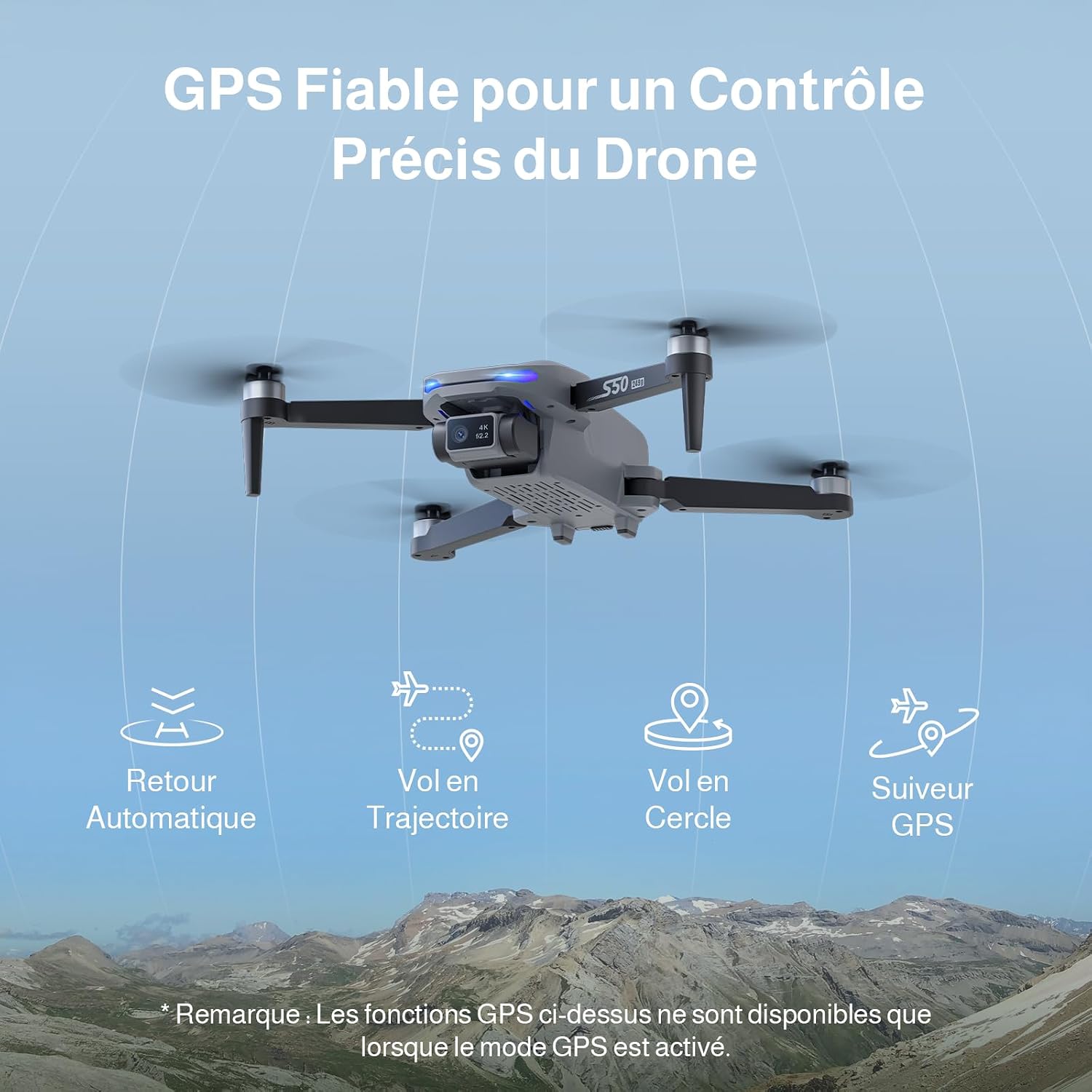 Thumbnail 2 de Ameta S50 Lite DR-ATS50G-drone met 4K-camera, GPS en FPV