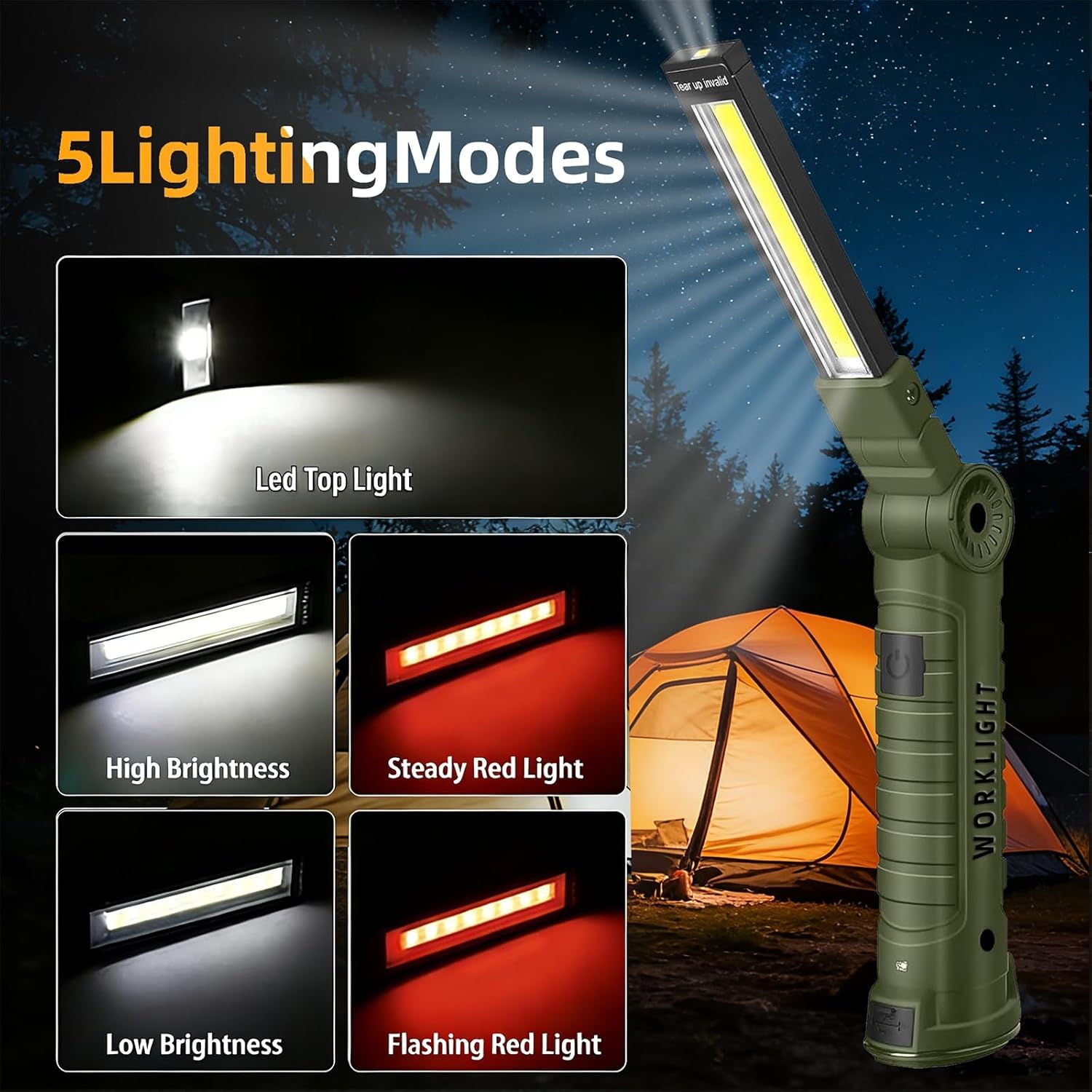 Thumbnail 1 de Rechargeable LED work light 5 modes