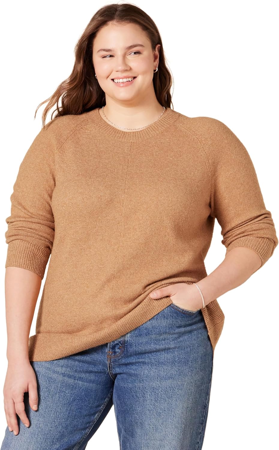 Thumbnail 5 de Amazon Essentials Damen Regular-Fit Langarm-Pullover Rundhalsausschnitt