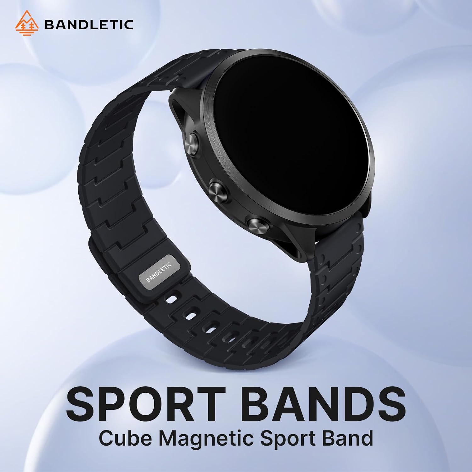 Thumbnail 6 de Bandletic 22mm Magnetic Silicone Watch Strap: multifunctional comfort for Garmin, Samsung and more