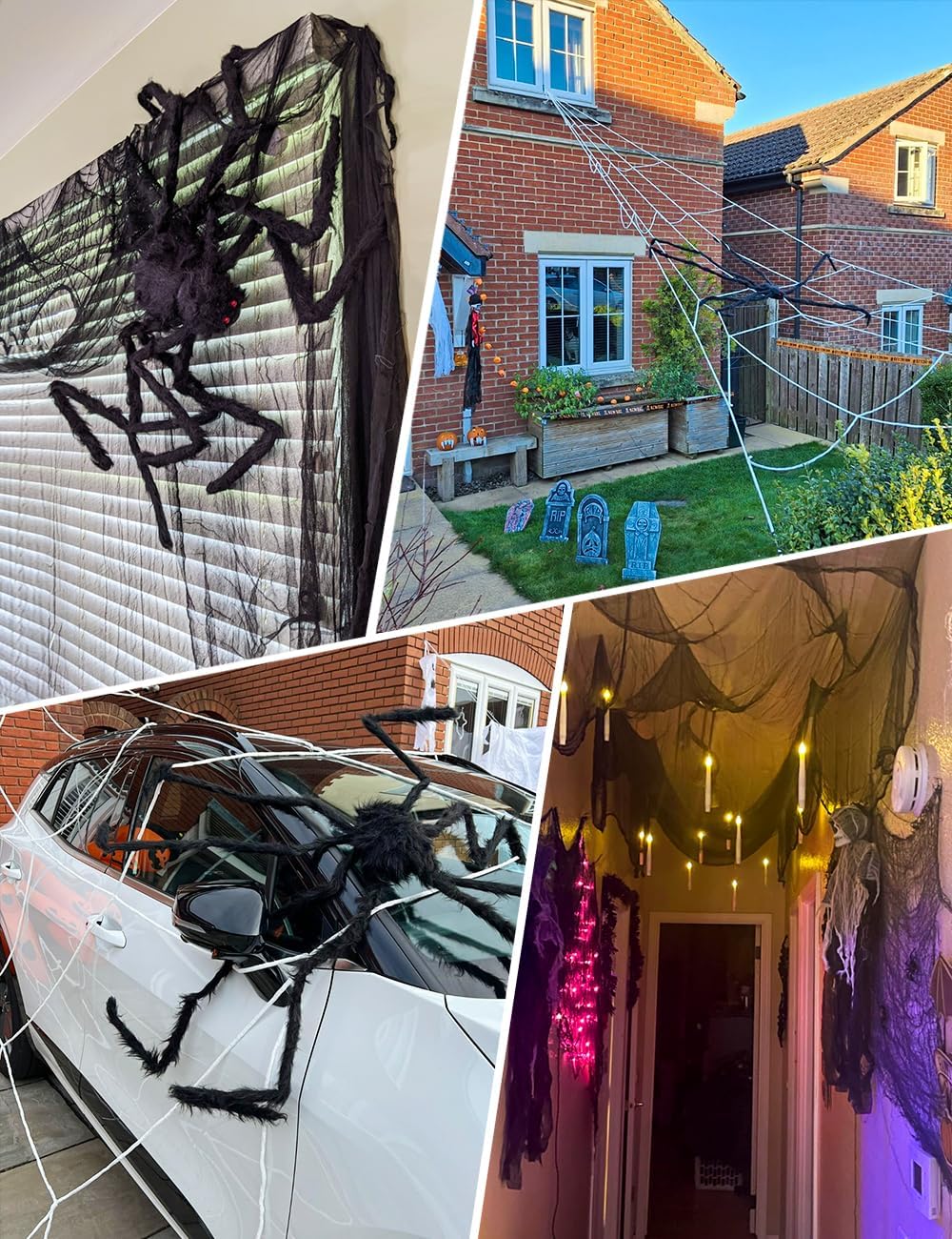 Thumbnail 6 de WOHOHOHO Wohohoho-halloween-set Halloween Decorations Kit with Giant Spider and Web