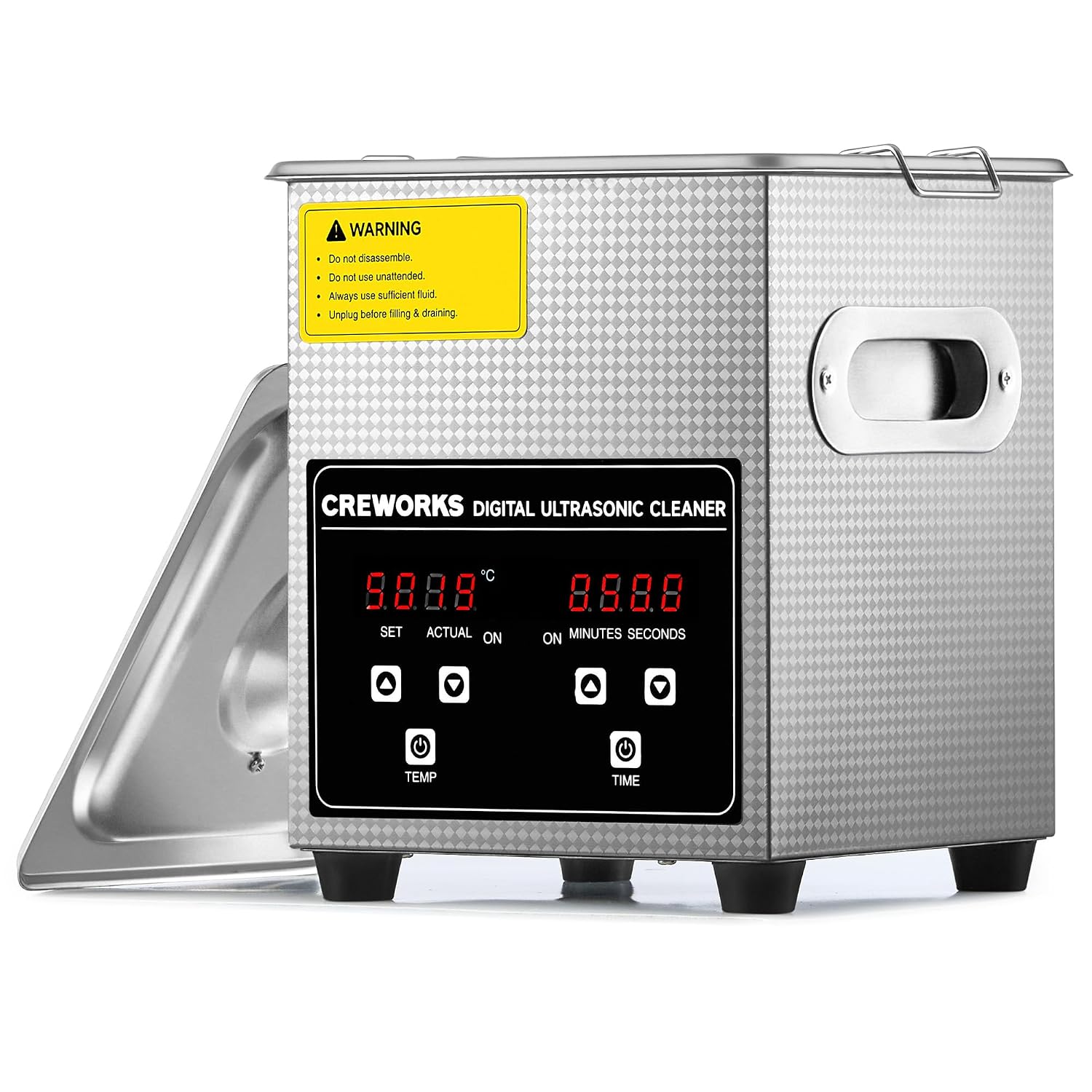 Detalle de CREWORKS JX-0101S 2L Jewelry Ultrasonic Cleaner, 40kHz, Heated Timer